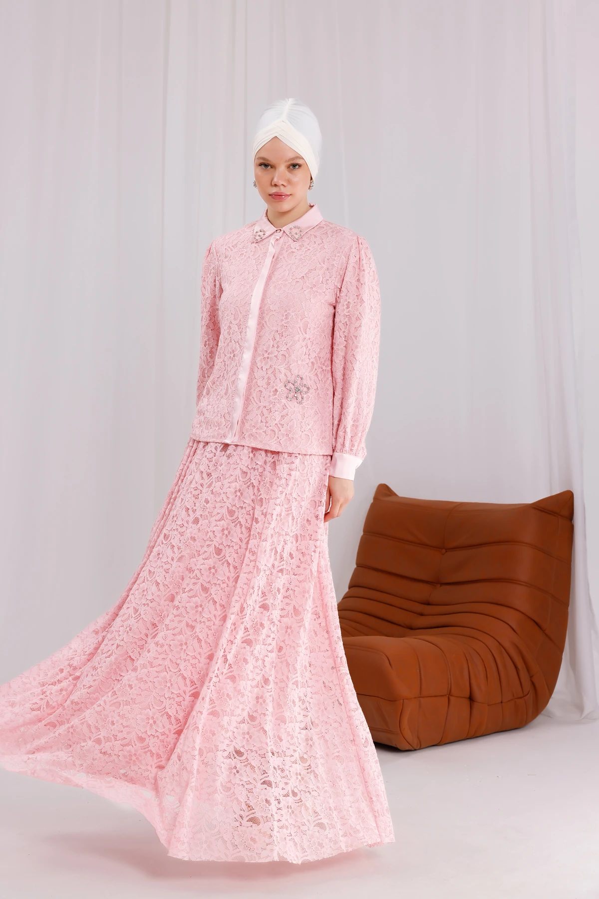 Lumina Dantelli İkili Takım 3168 - Pembe