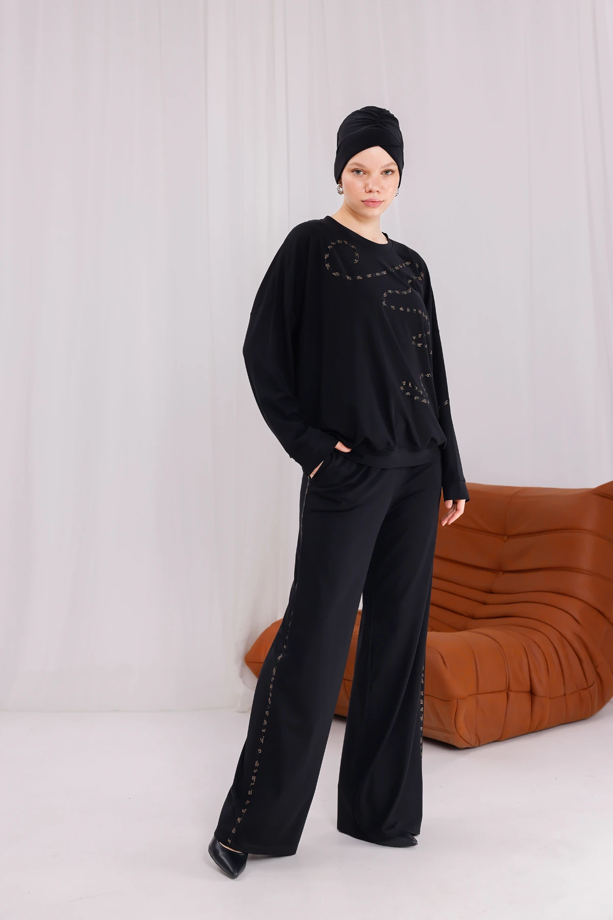 Mira Modal Taşlı Eşofman Takımı 3217