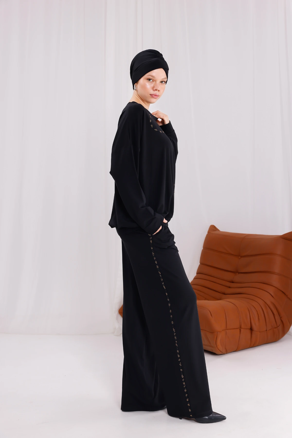 Mira Modal Taşlı Eşofman Takımı 3217