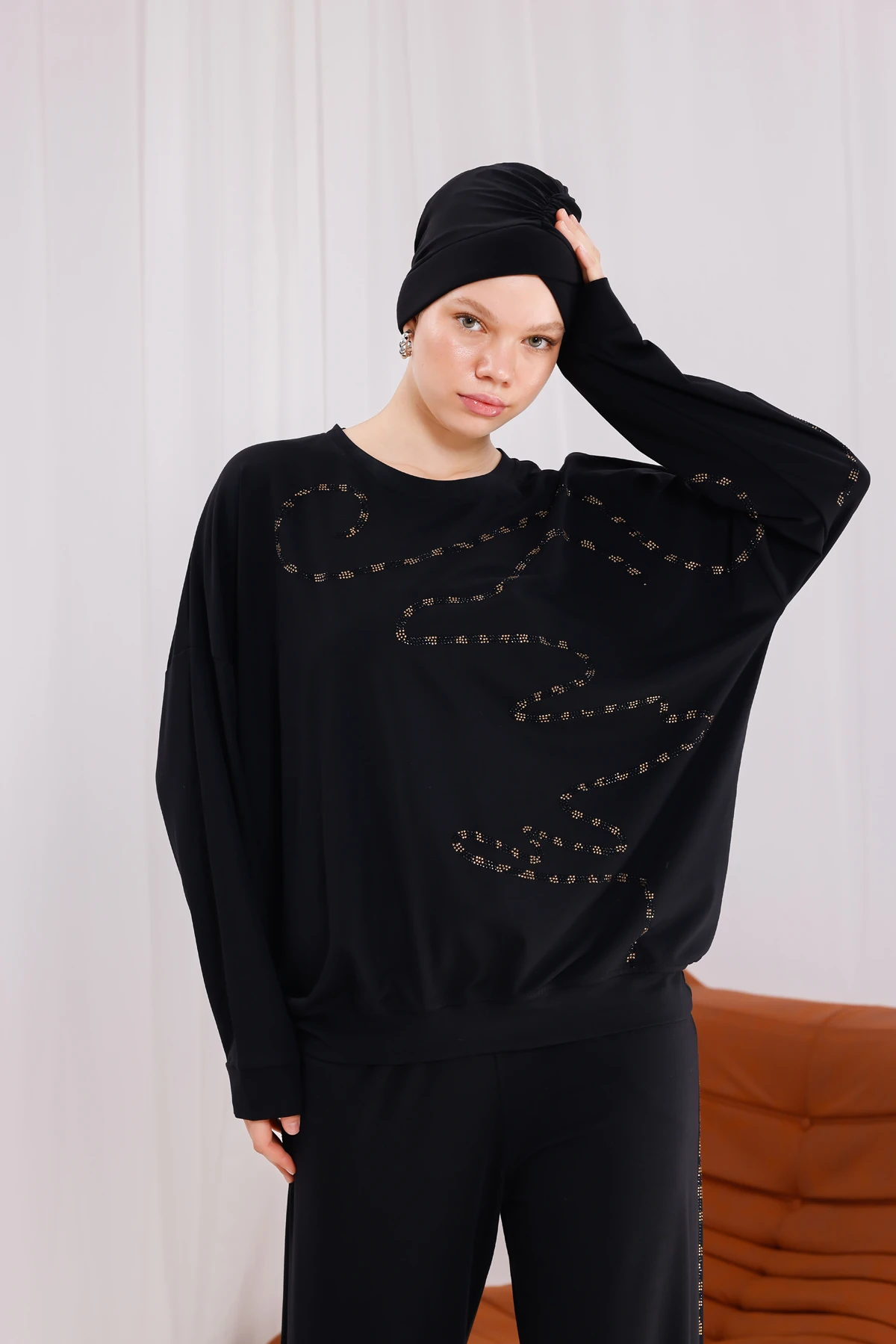 Mira Modal Taşlı Eşofman Takımı 3217