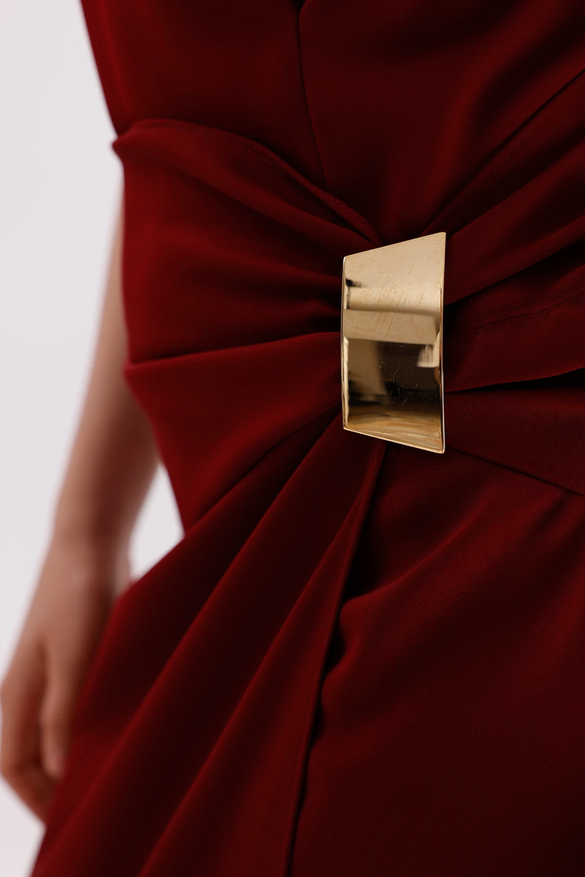 Mulier Kısa Kollu Tokalı Elbise 9020