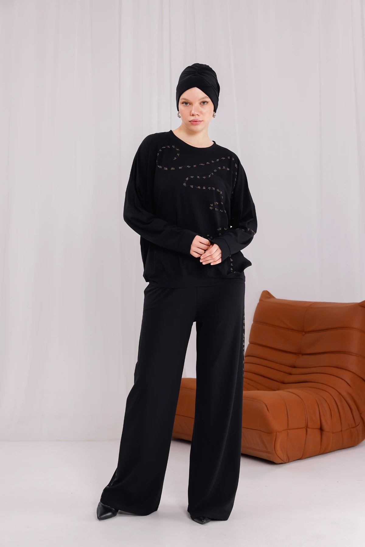 Mira Modal Taşlı Eşofman Takımı 3217