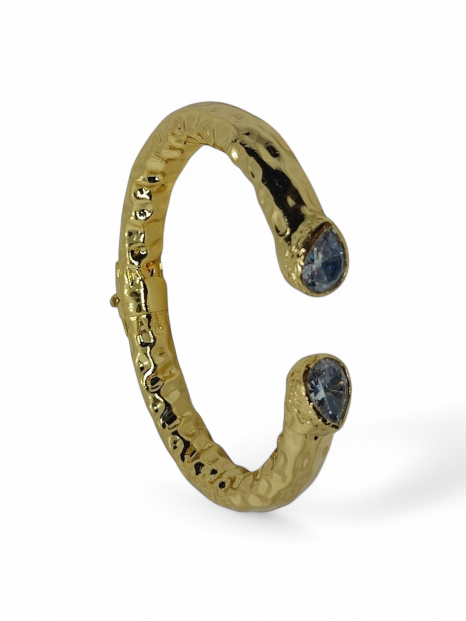 Drop Stone Pipe Bracelet - White