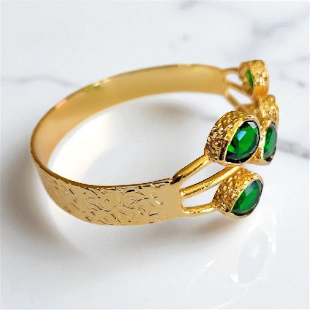 Gold Plated Zircon Drop Stone Set