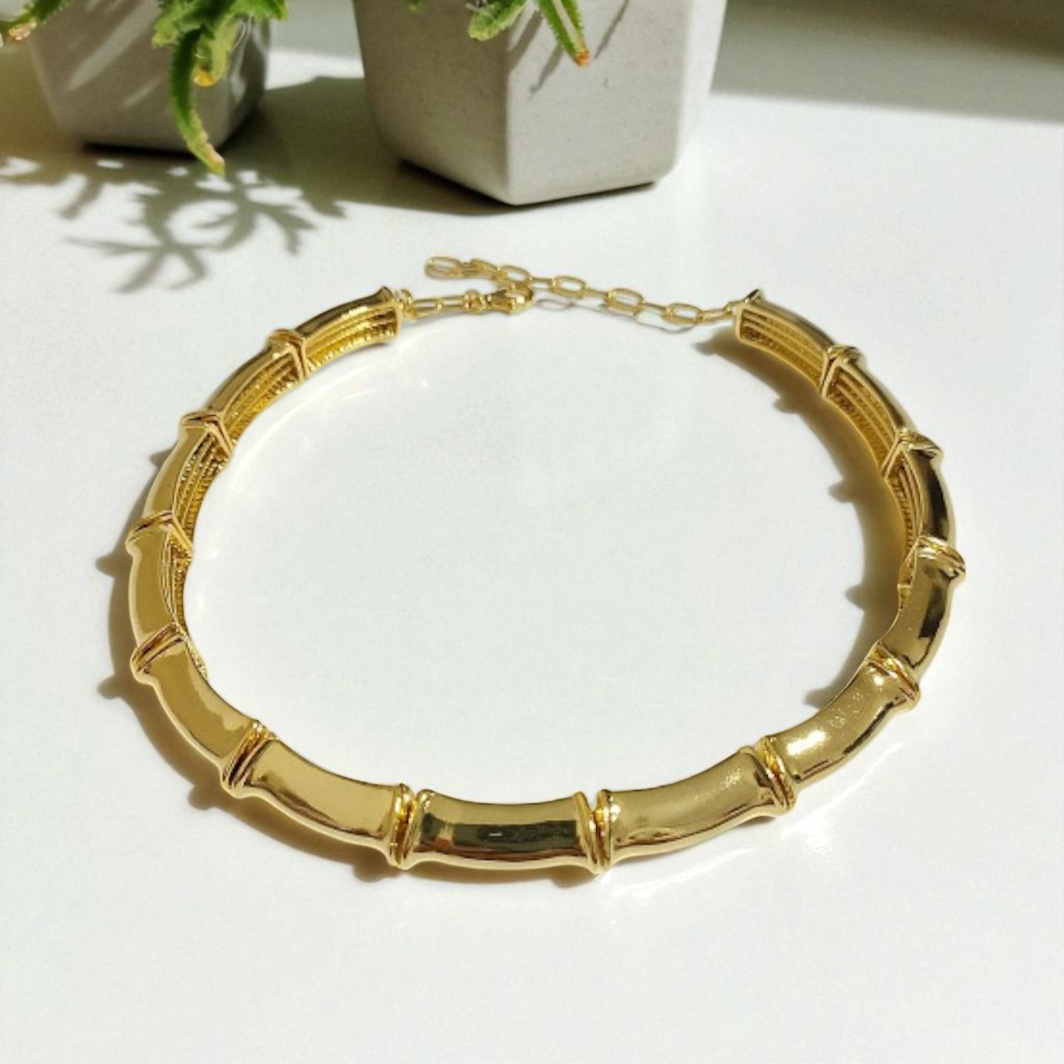 Thick Plain Bamboo Choker