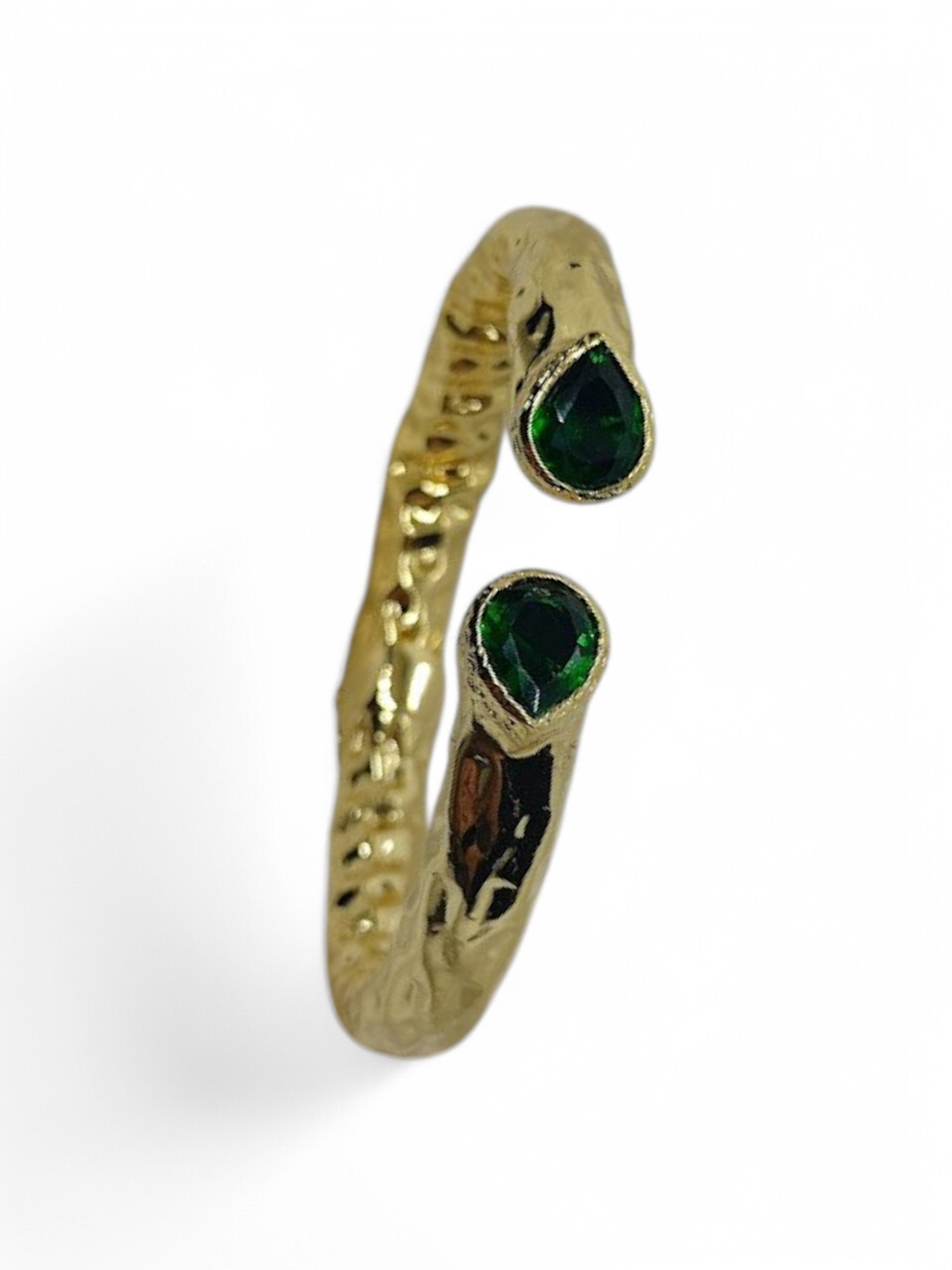 Drop Stone Pipe Bracelet - Green