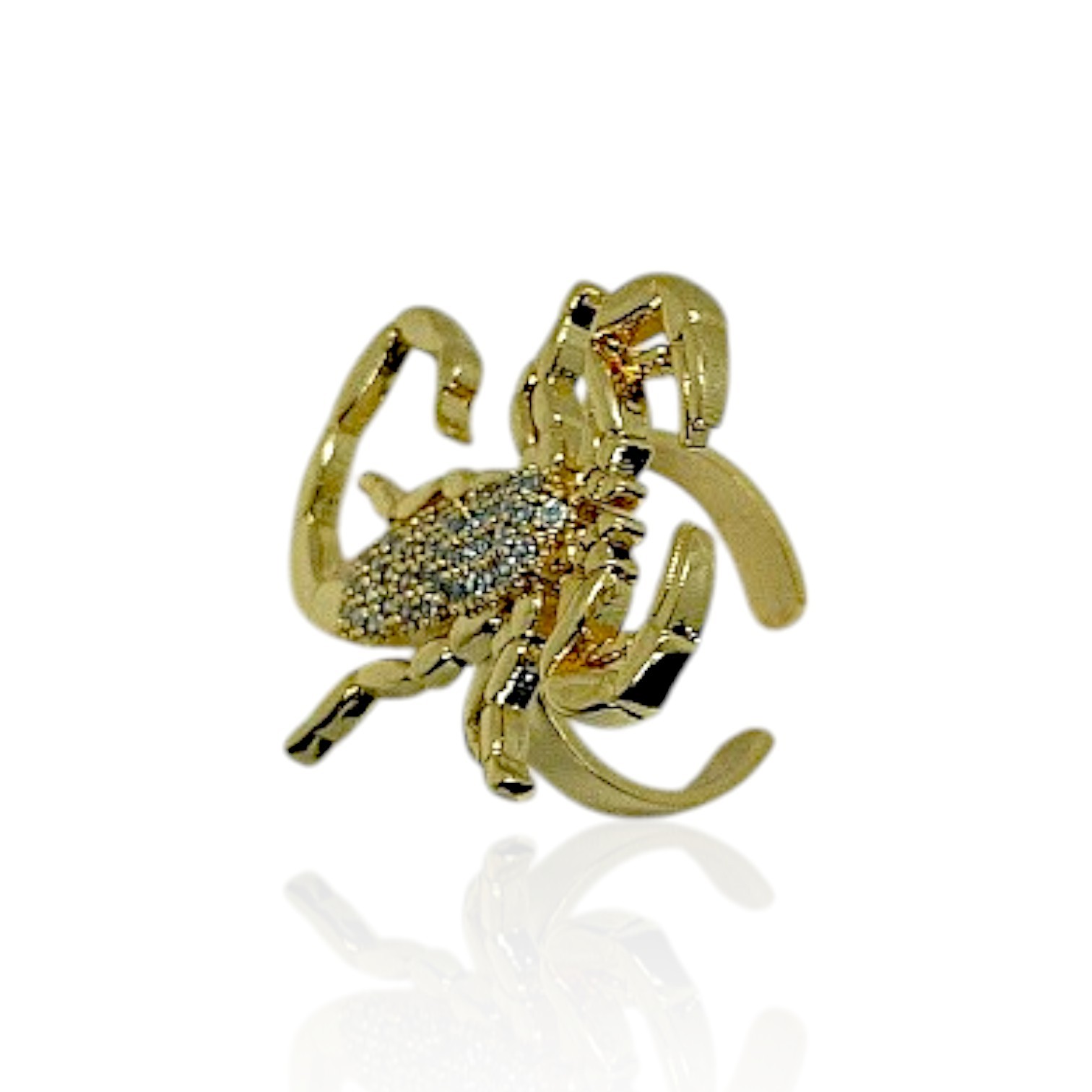 Gold Plated Zircon Stone Scorpion Ring