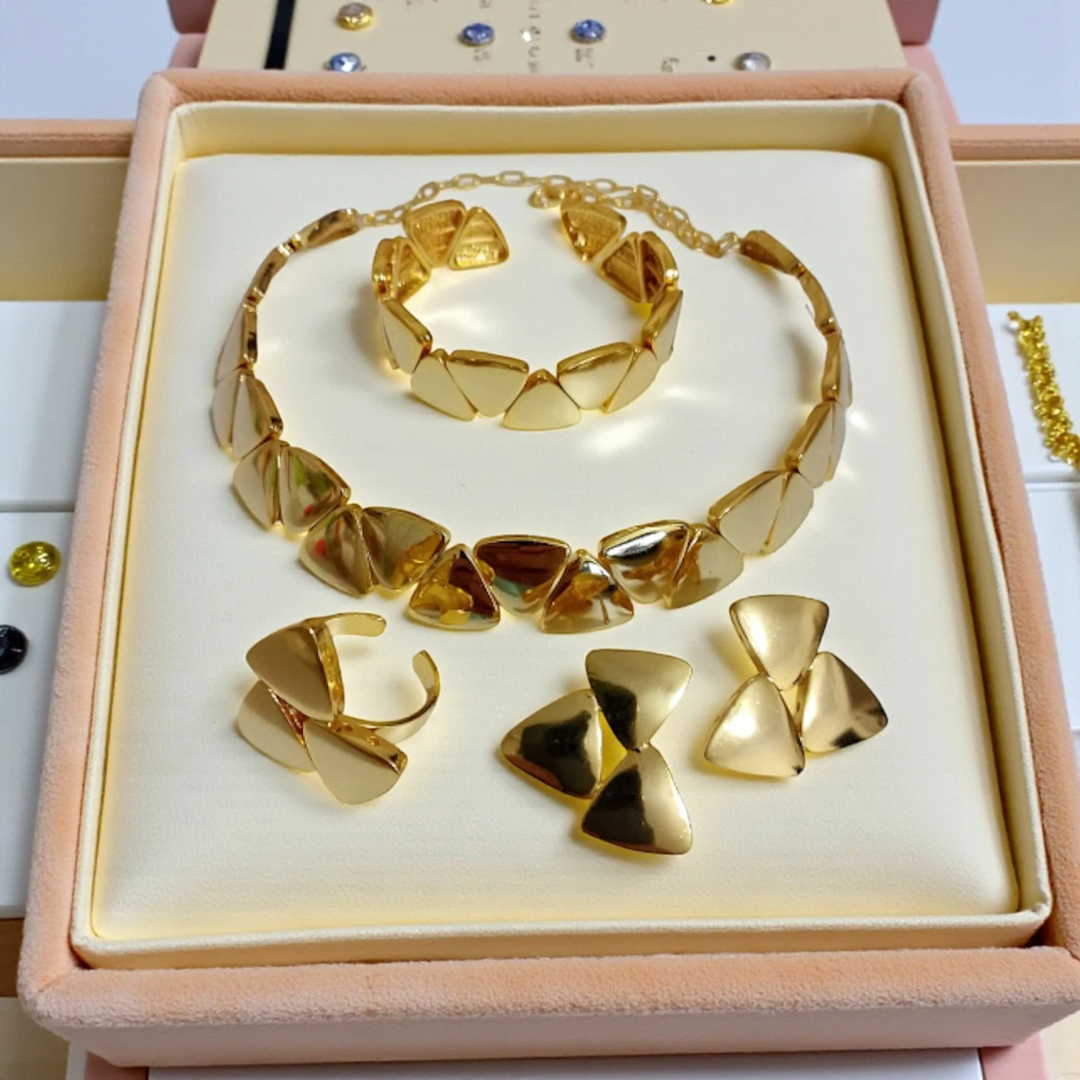 Gold Plated Triangle Set