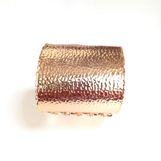 Gold Plated Zircon Drop Stone Cuff Set