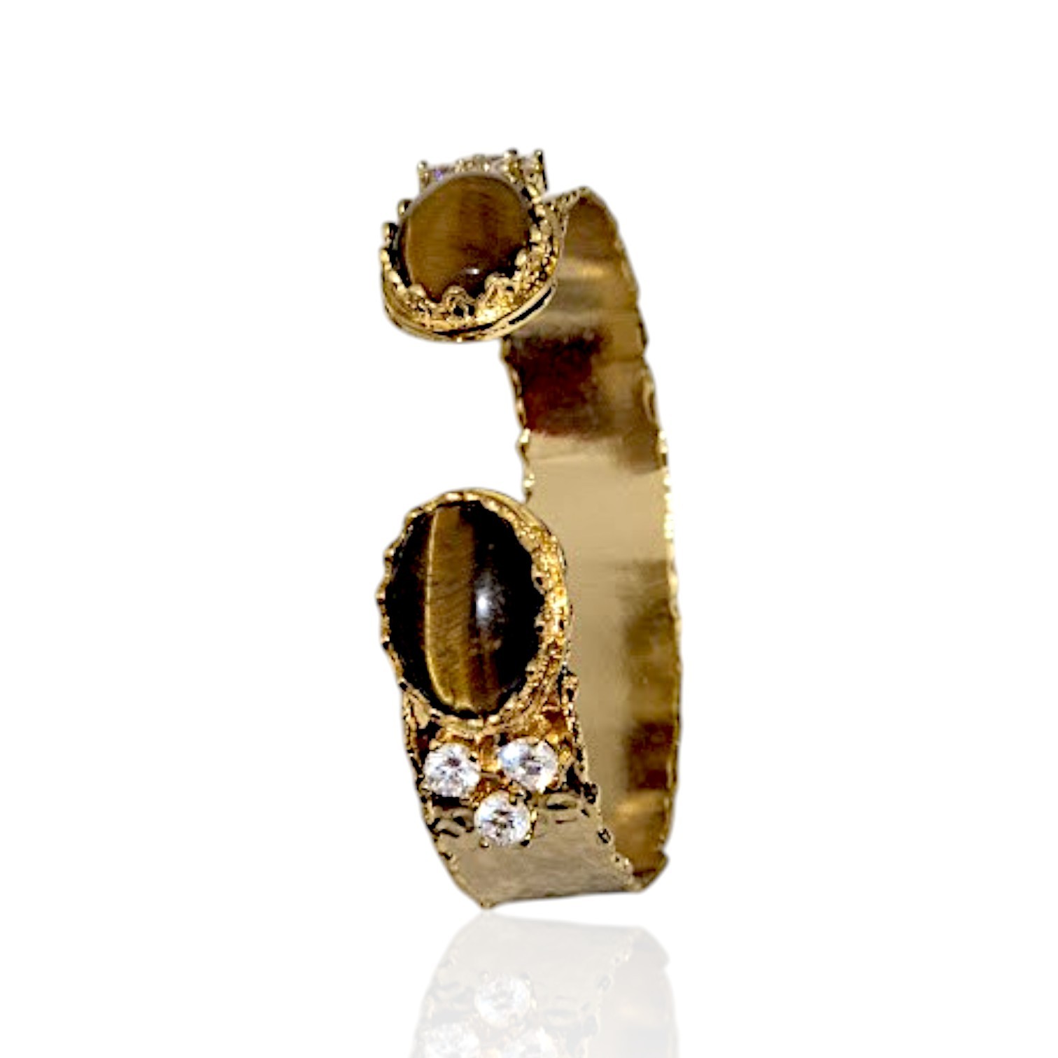 Gold Plated Tiger Eye Set