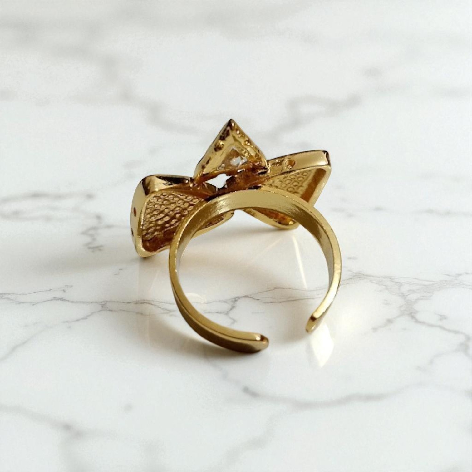 Gold Plated Triangle Zircon  Rings