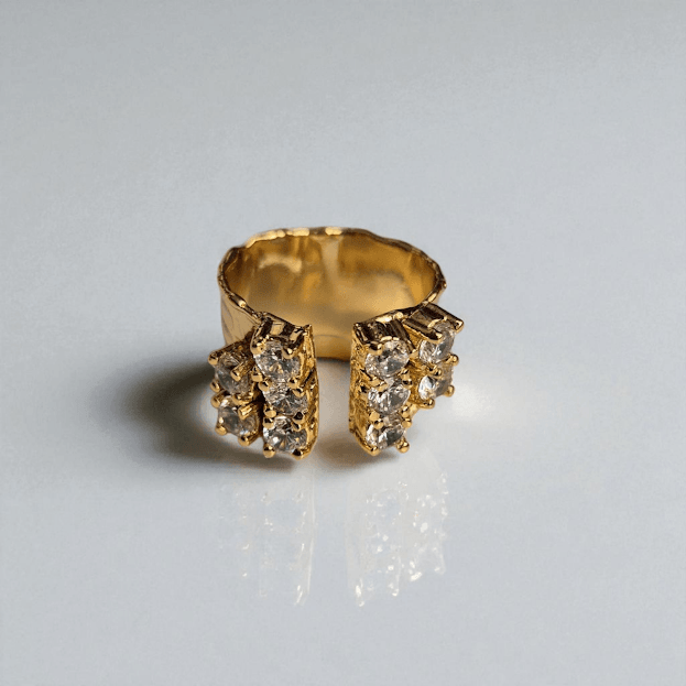 Gold Plated Zircon Eyebrow Cuff Set