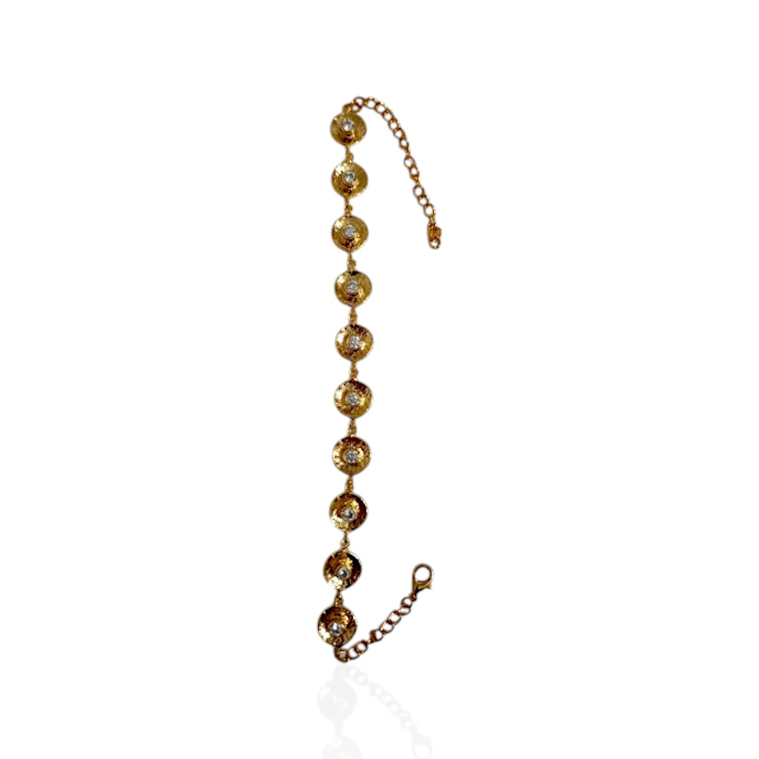 Gold Plated Zircon Clover Stone Set