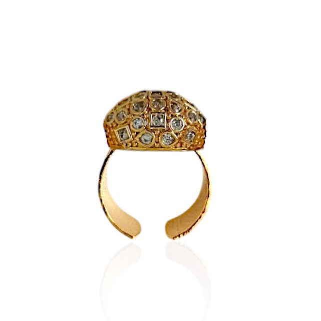 Geo Model Zircon Stone Bombe Model Ring