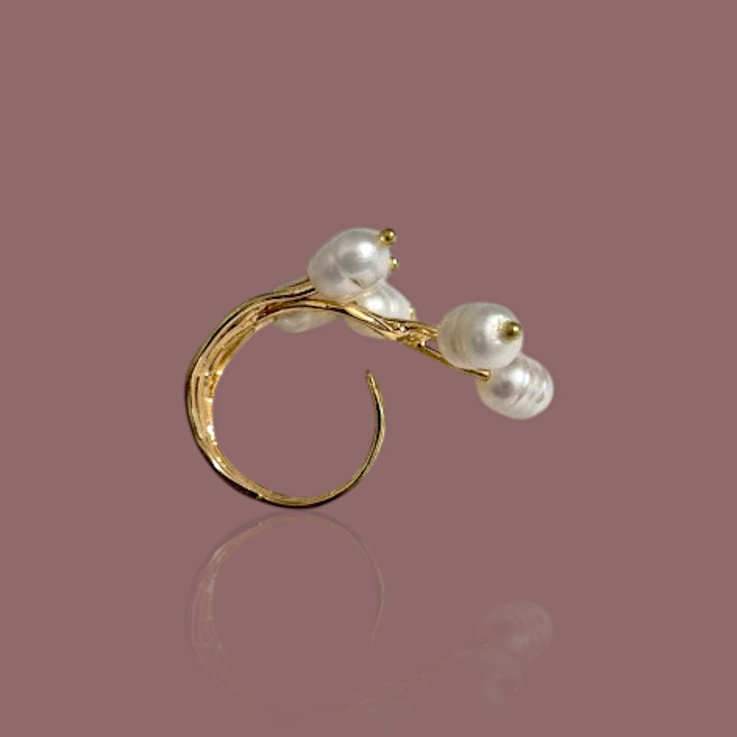 Natural Pearl Cluster Ring
