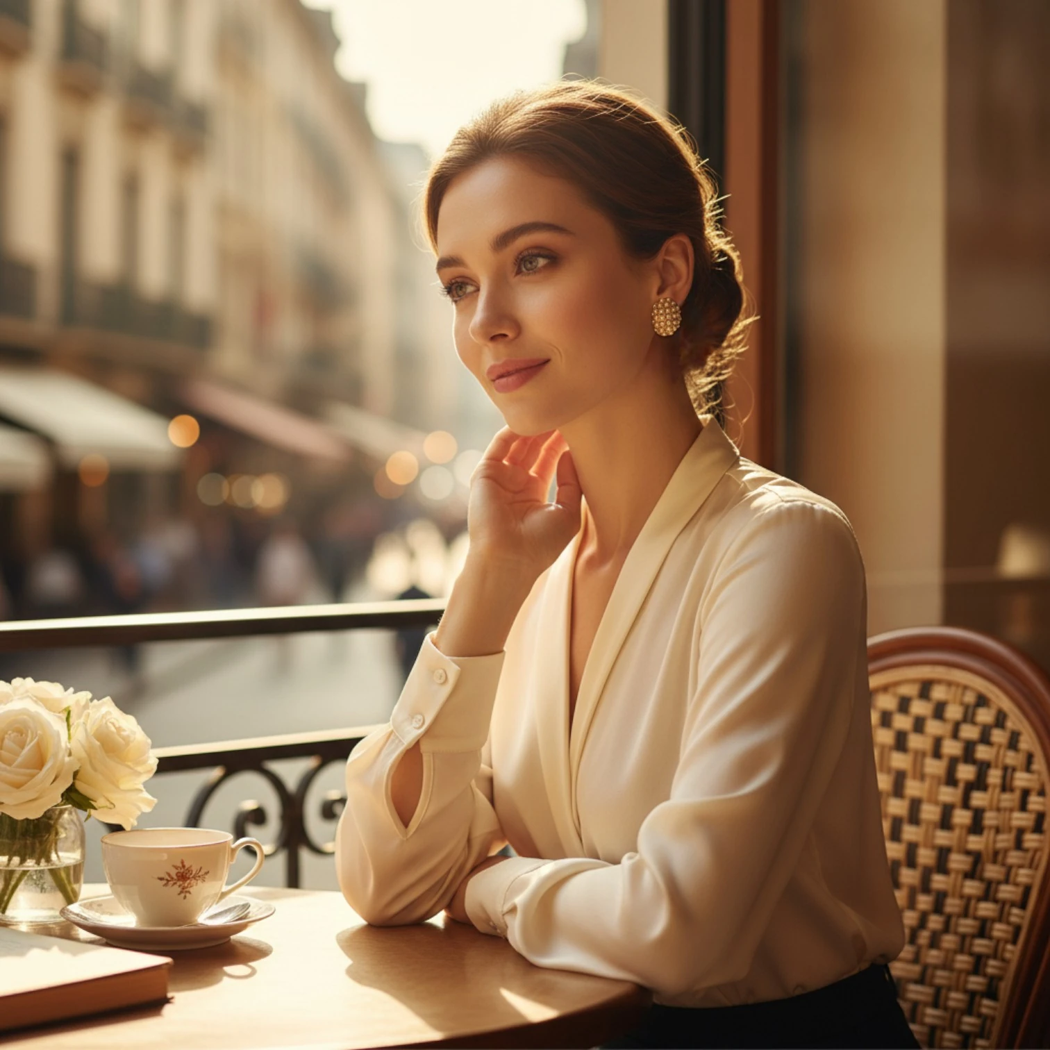 Gold Plated Dome Model Pearl Earrings - White pearl