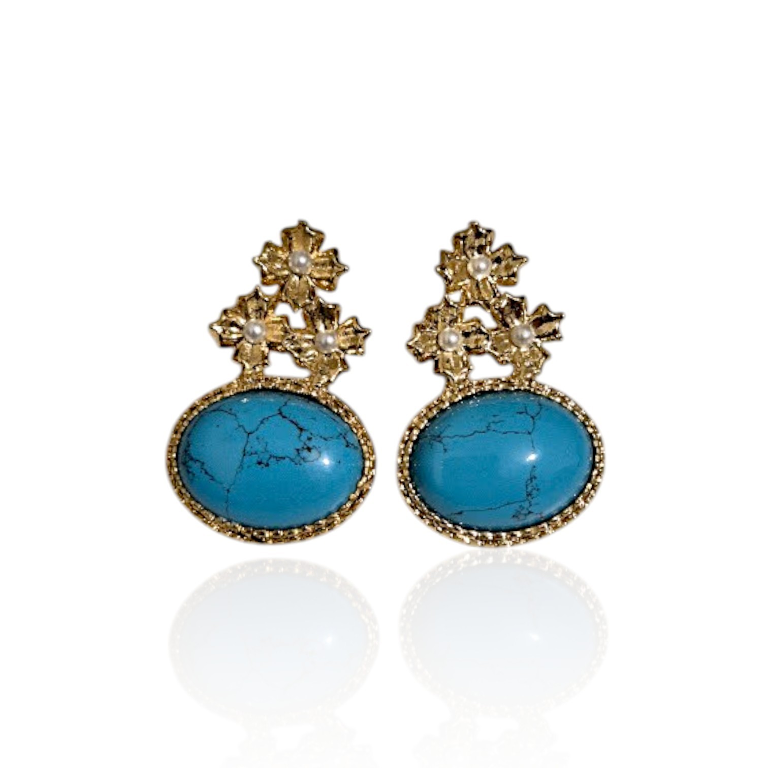 Gold Plated Turquoise Set