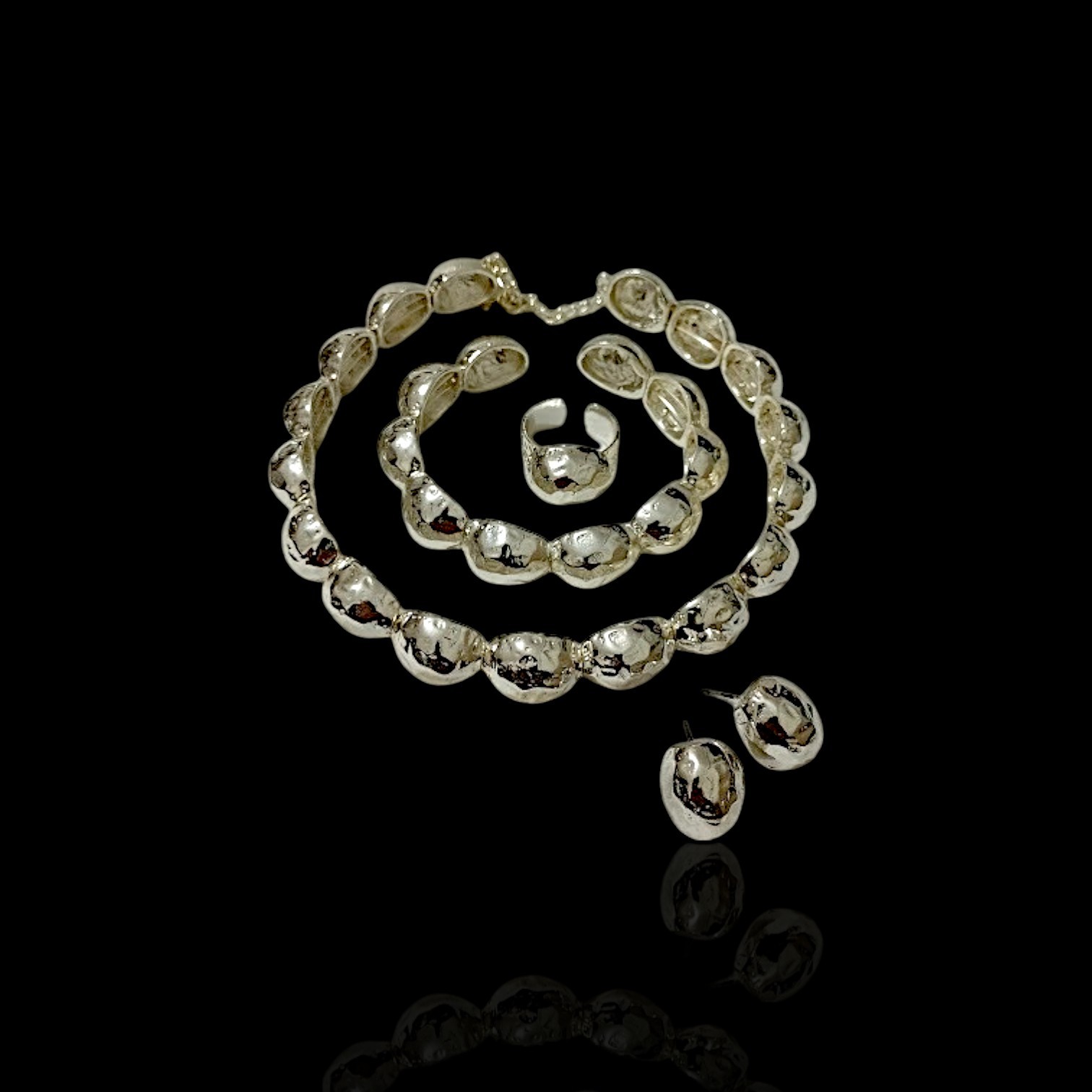 Gümüş Kaplamalı Bombe Model Tam Set