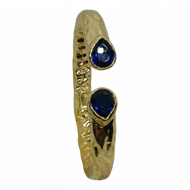 Drop Stone Pipe Bracelet - Navy blue