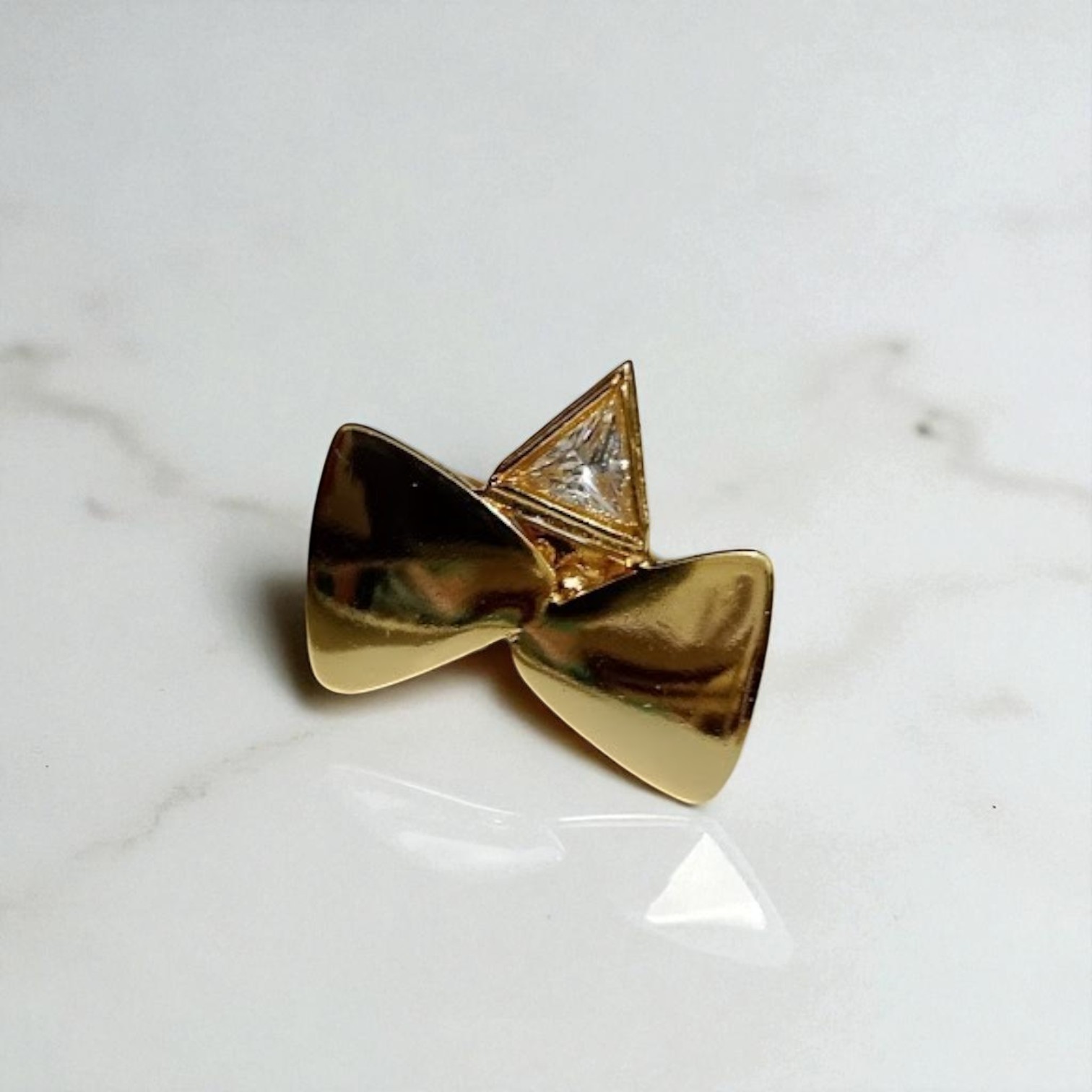 Gold Plated Triangle Zircon  Rings