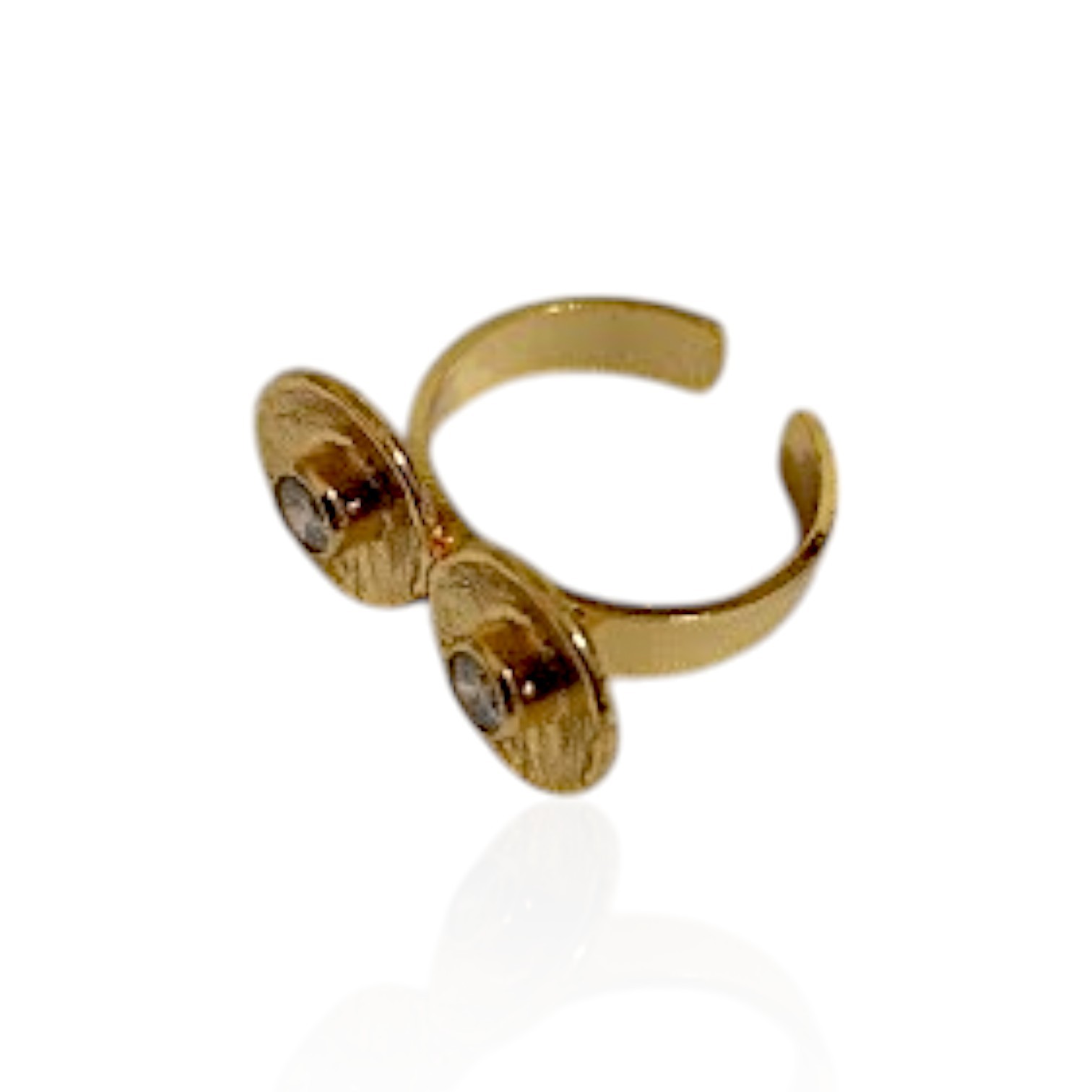 Gold Plated Zircon Clover Stone Set
