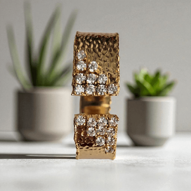 Gold Plated Zircon Eyebrow Cuff Set