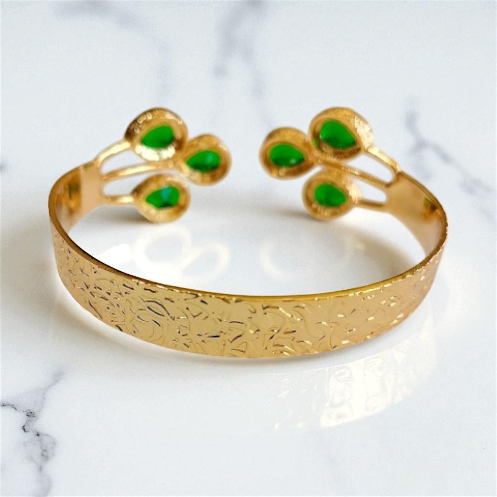 Gold Plated Zircon Drop Stone Set