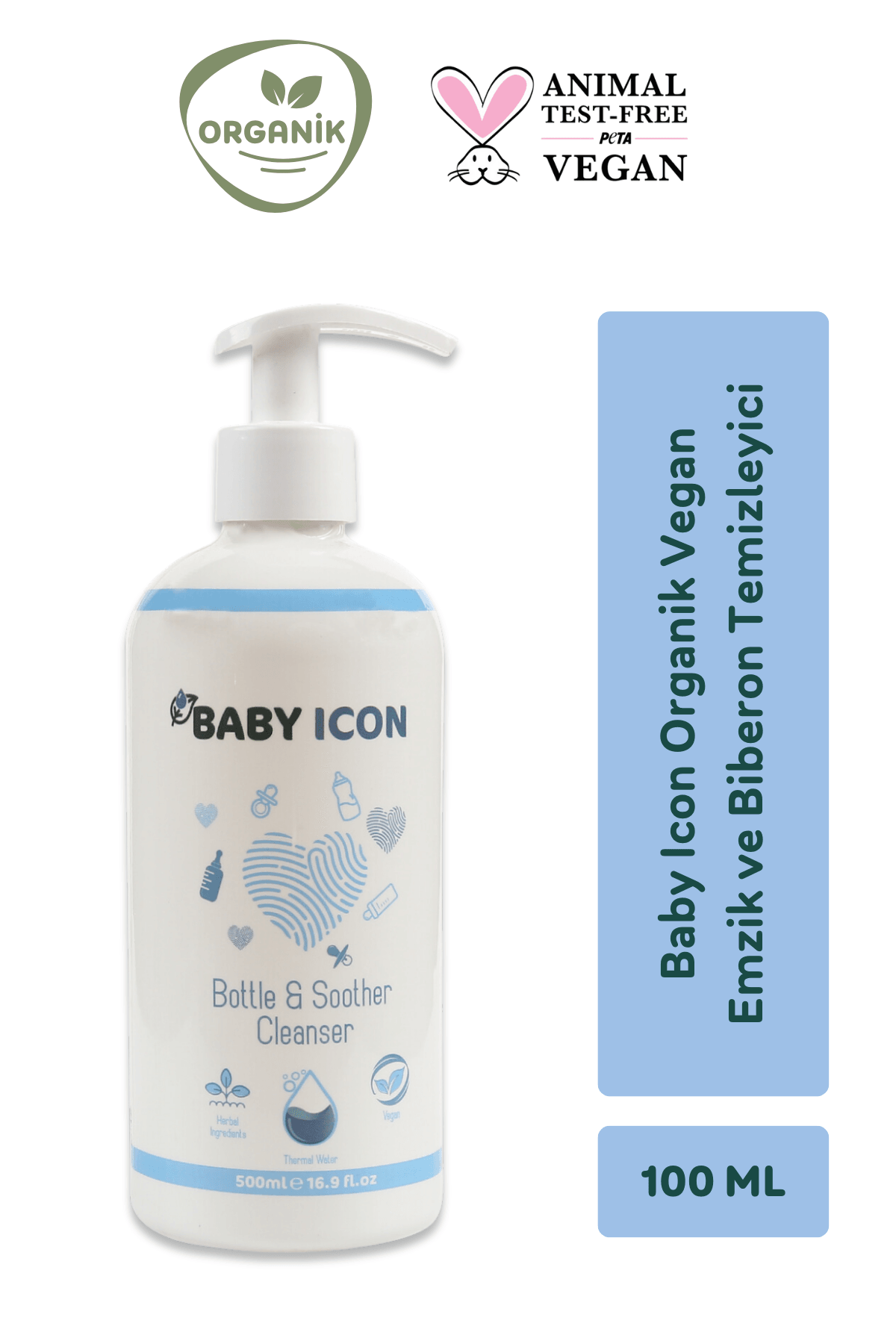 Baby Icon Organik Vegan Emzik ve Biberon Temizleyici 500ml 4'lü Paket