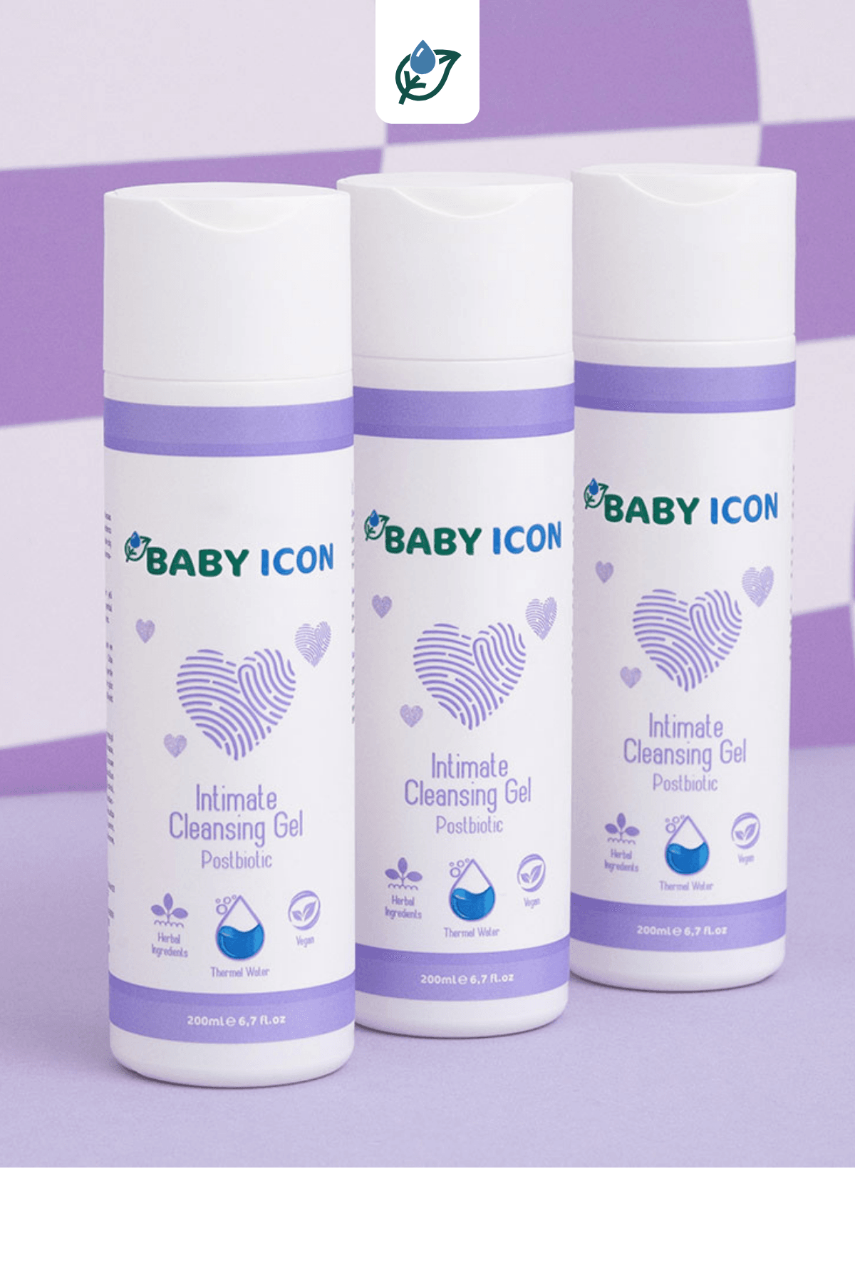 Baby Icon Organik Vegan İntim Temizleme Jeli 200 ml 2'li Paket