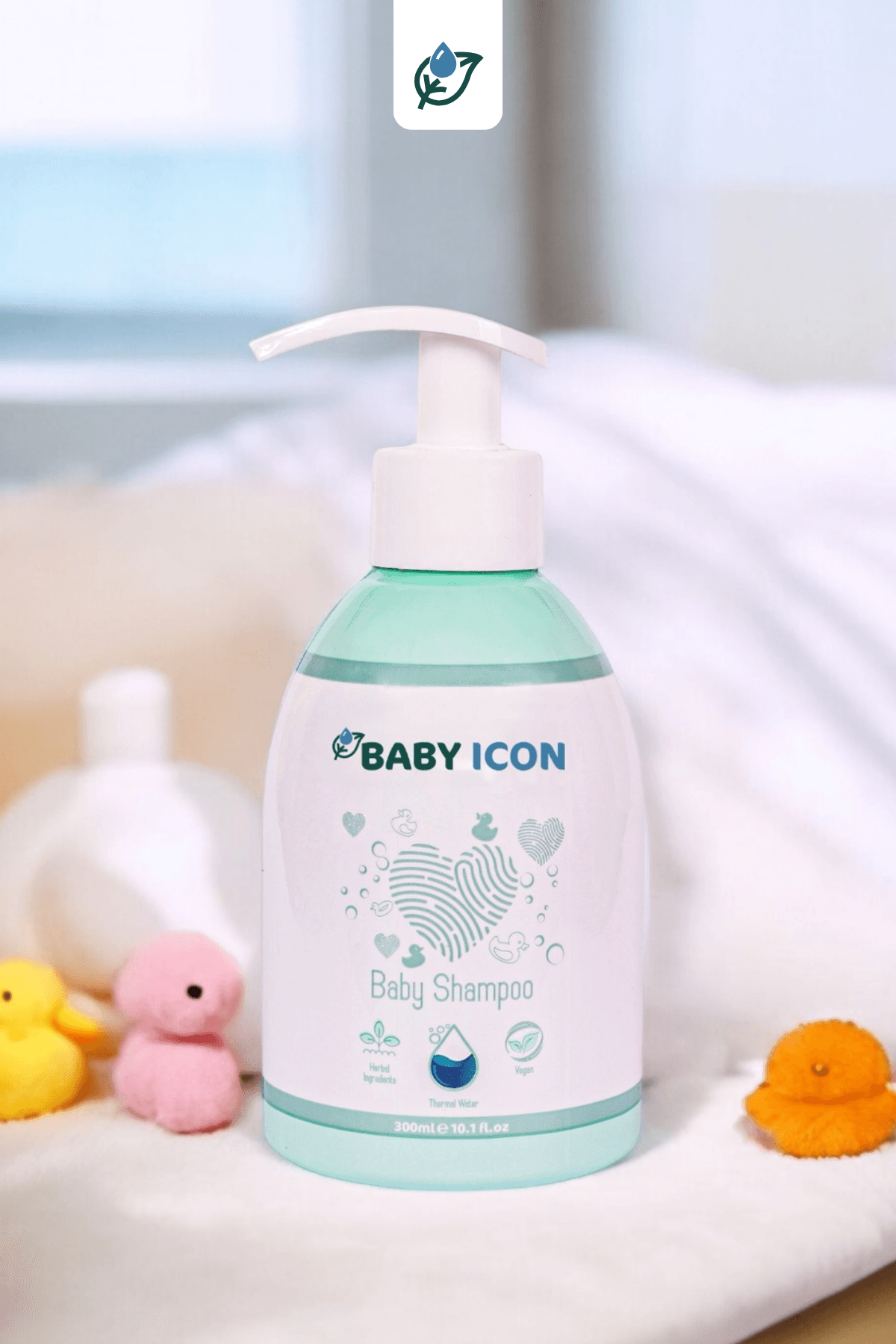 Baby Icon Organik Vegan Saç ve Vücut Bebek Şampuanı 300 ml 4'lü Paket