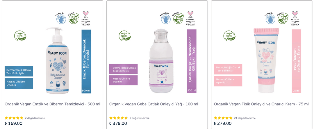 Baby Icon Organik Vegan Anne- Bebek Bakım Ürünleri