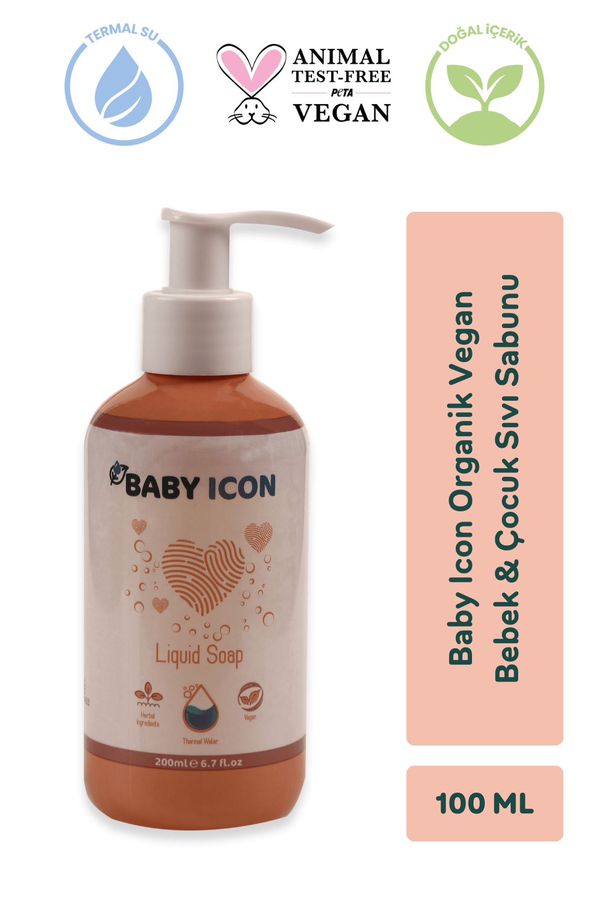 Baby Icon Organik Vegan Bebek & Çocuk Sıvı Sabunu 200 ml