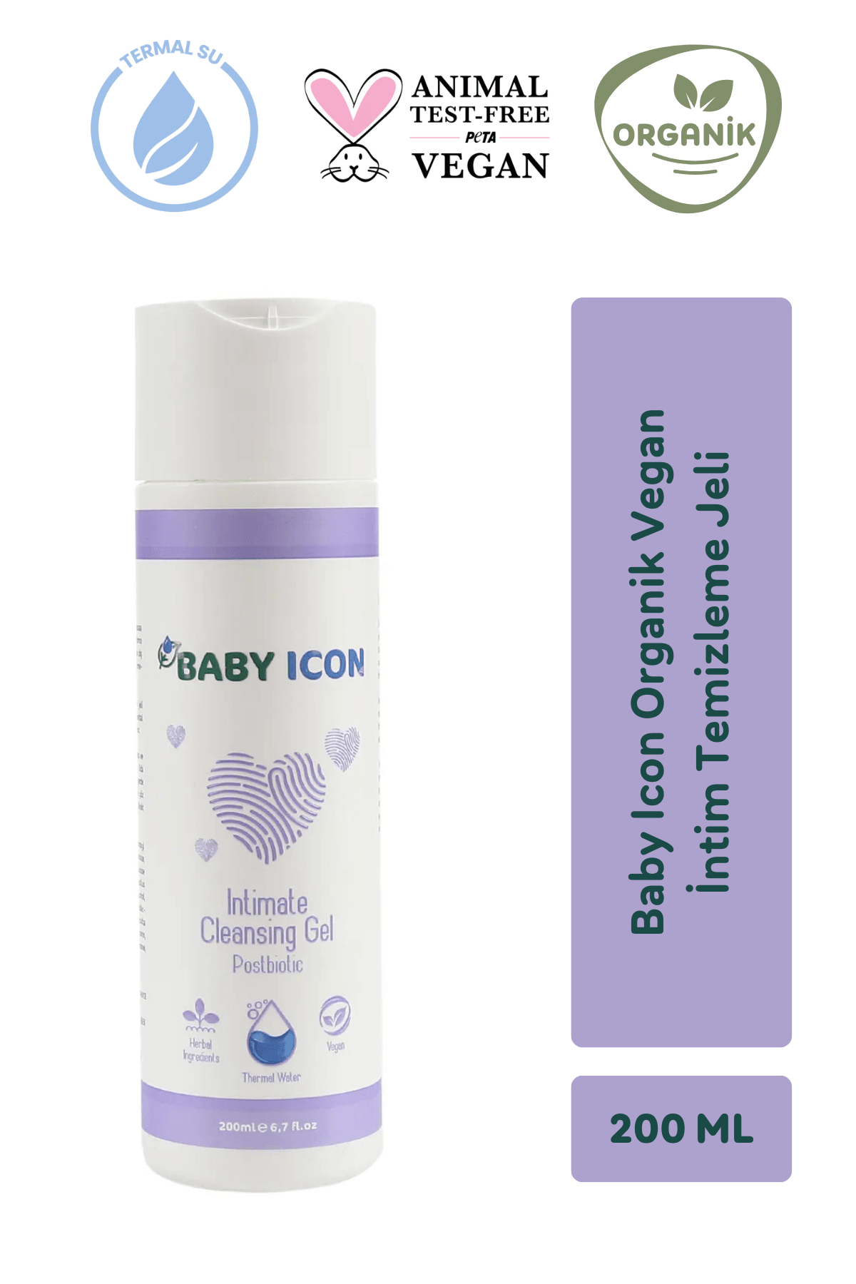 Baby Icon Organik Vegan İntim Temizleme Jeli 200 ml