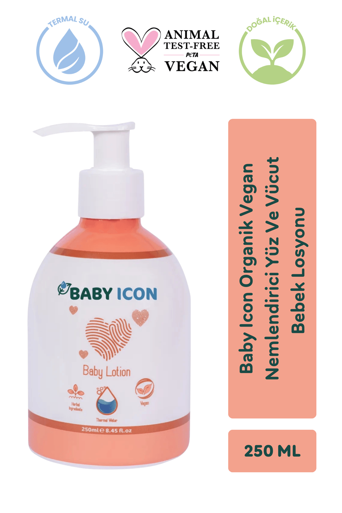 Baby Icon Organik Vegan Nemlendirici Yüz Ve Vücut Bebek Losyonu 250 ml