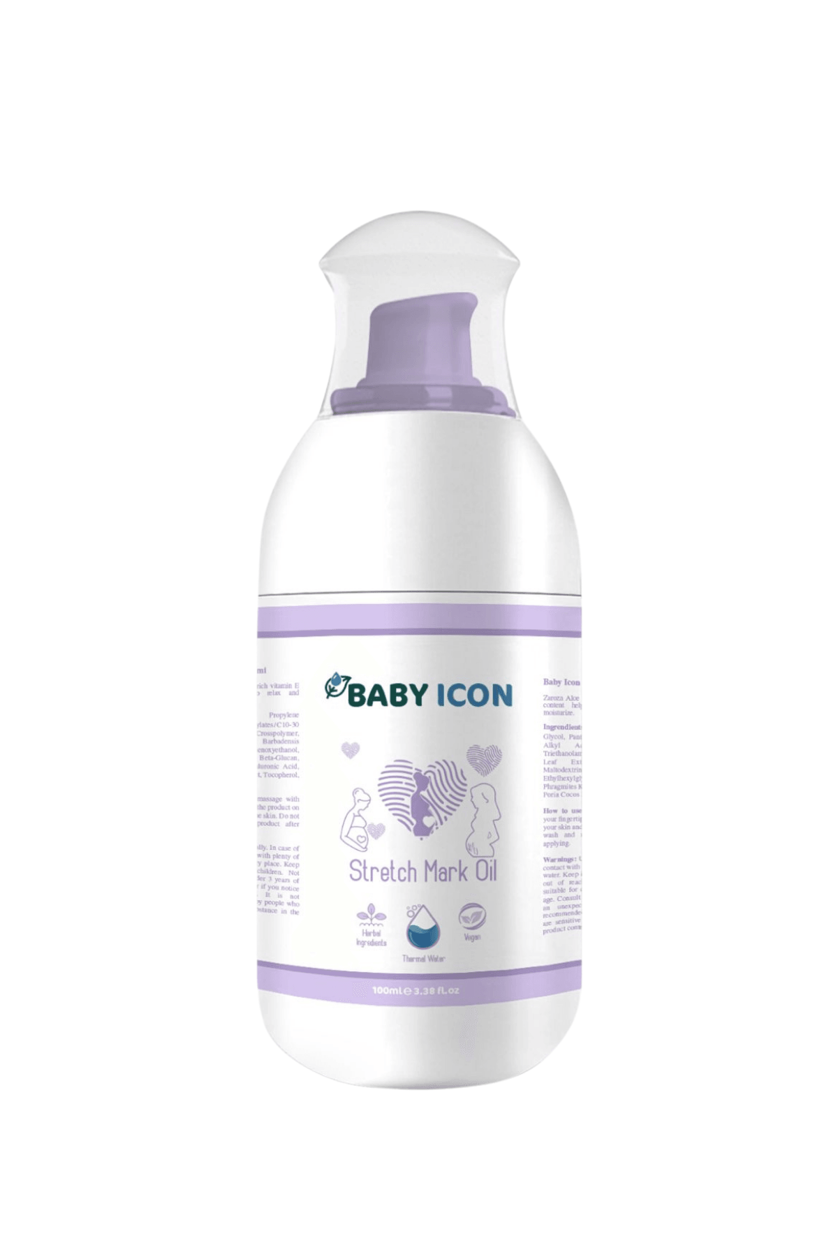 Baby Icon Organik Vegan Gebe Çatlak Önleyici Yağ 100 ml