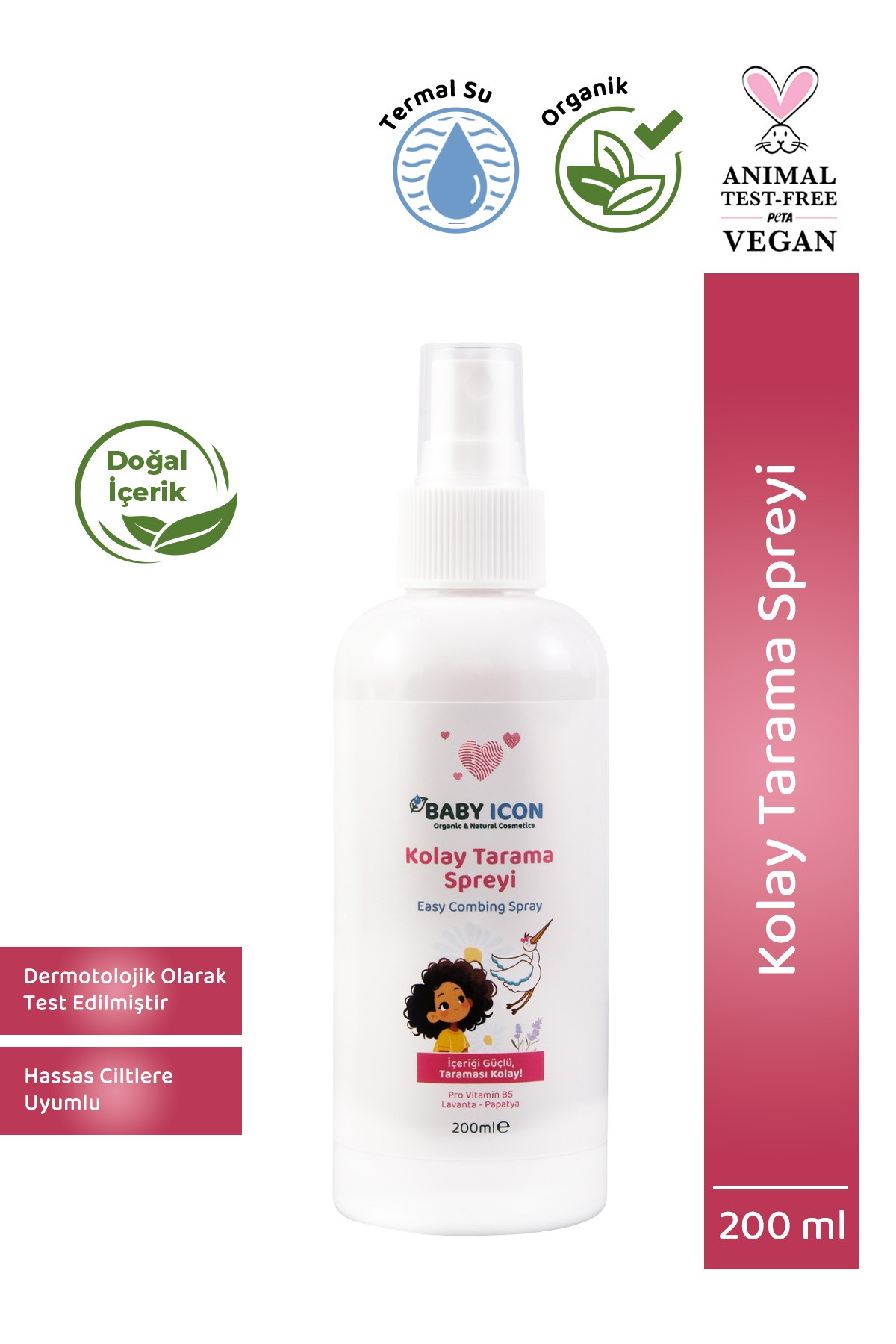 Organik Vegan Kolay Tarama Spreyi