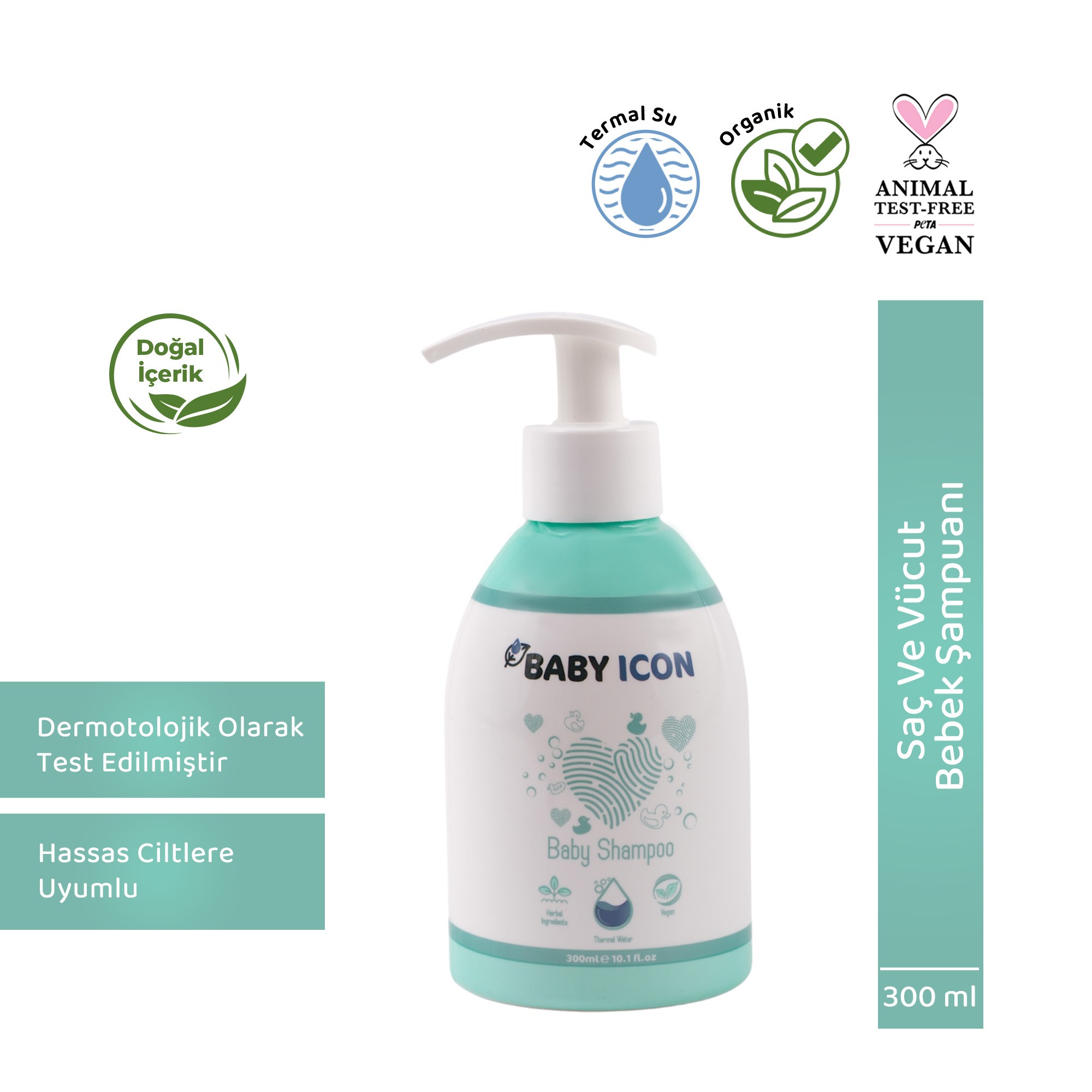 Organik Vegan Saç ve Vücut Bebek Şampuanı - 300 ml