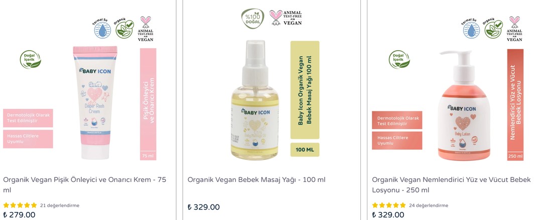 Baby Icon - Organik & Vegan Bebek Bakım Ürünleri