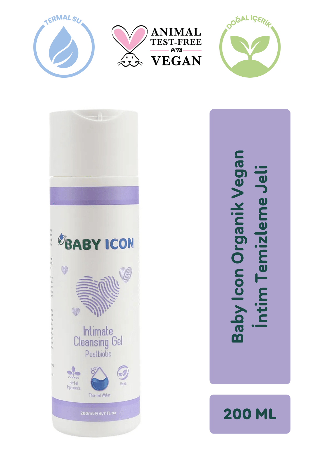 Baby Icon Organik Vegan İntim Temizleme Jeli 200 ml