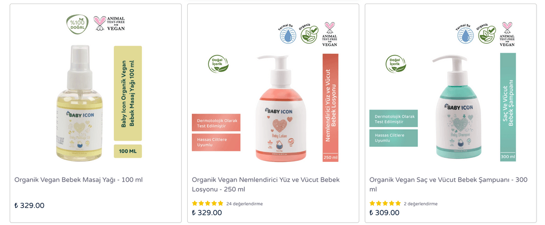BabyIcon- Organik Vegan Bebek Bakım Ürünleri