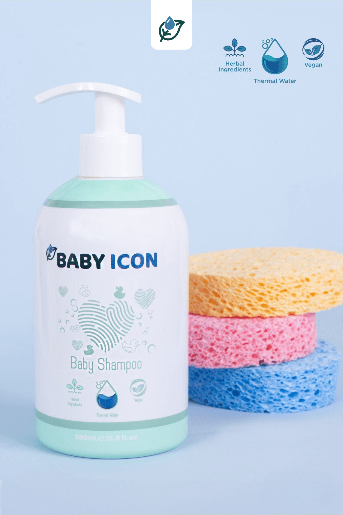 Baby Icon Organik Vegan Saç ve Vücut Bebek Şampuanı 500 ml