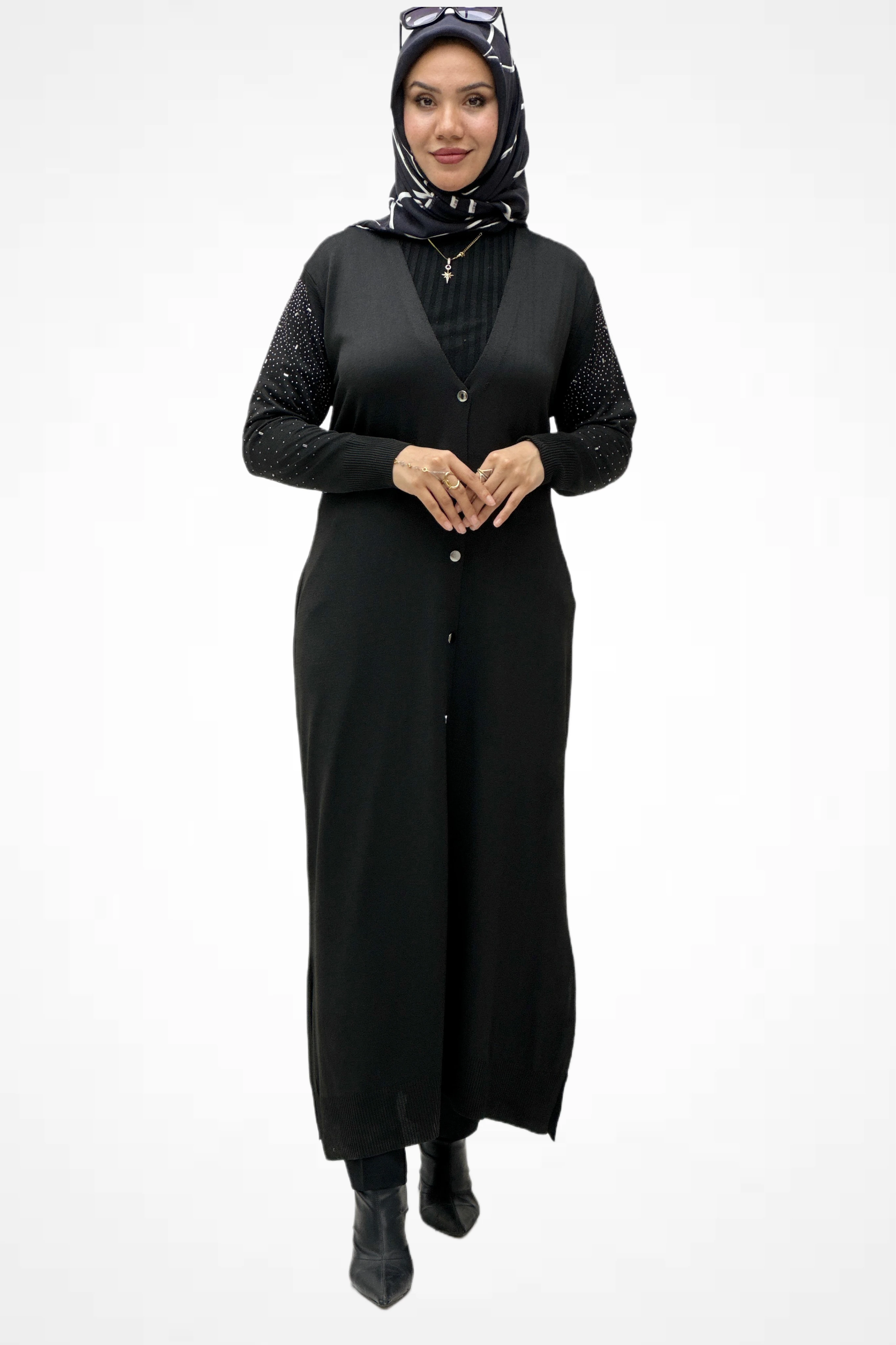 Kol Taş Detaylı Hırka  2725003