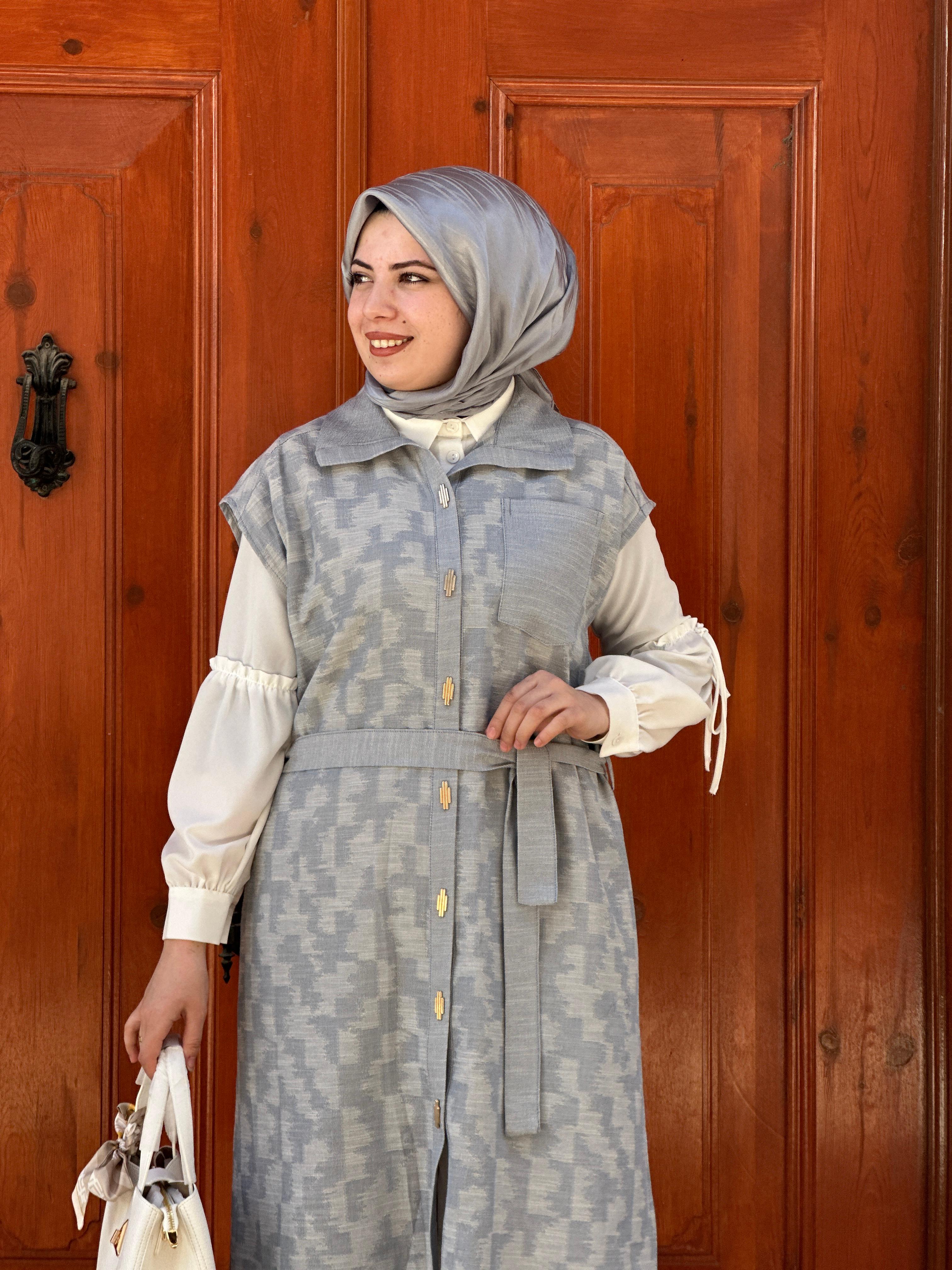 Keten Uzun Yelek A1576