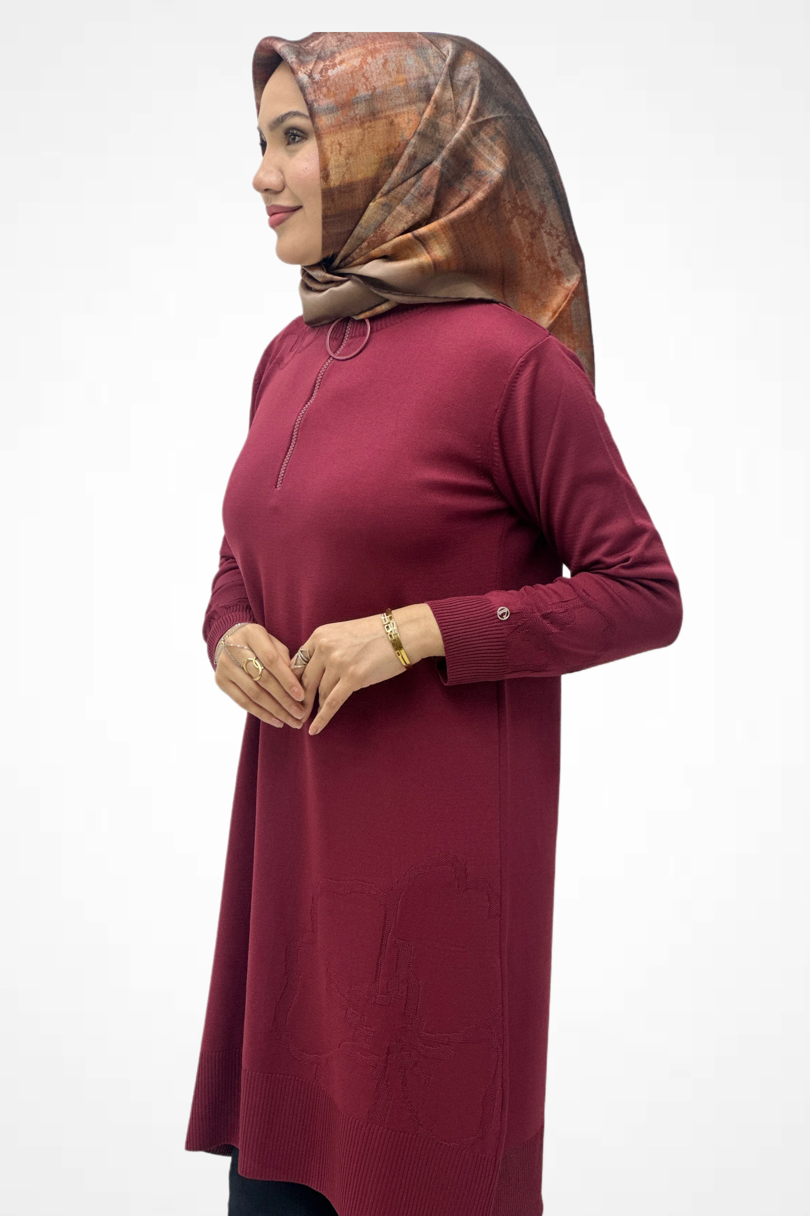 Trend Gonca Desenli Tunik 25KTD4111