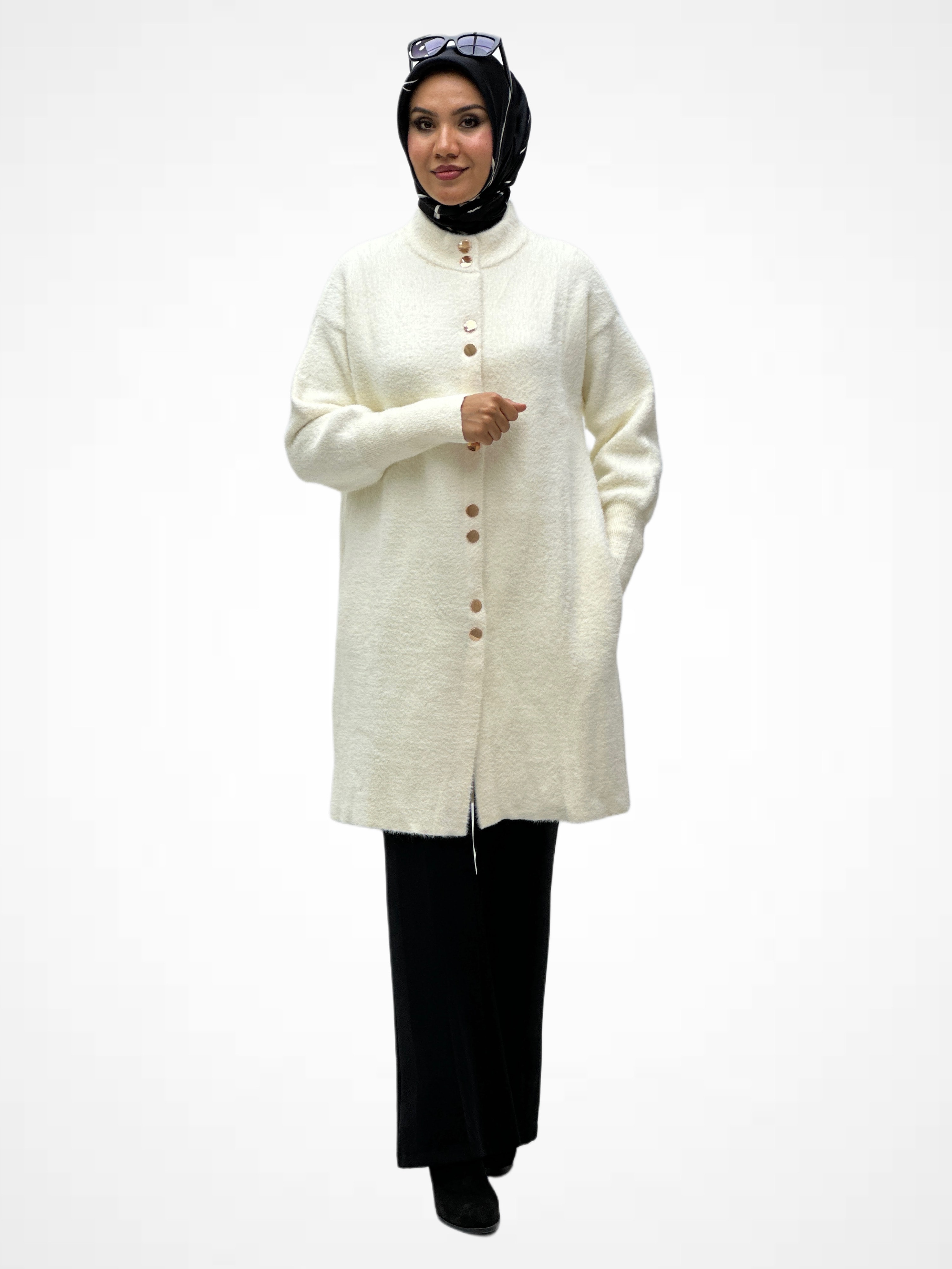Angora Çıtlı Hırka 140289