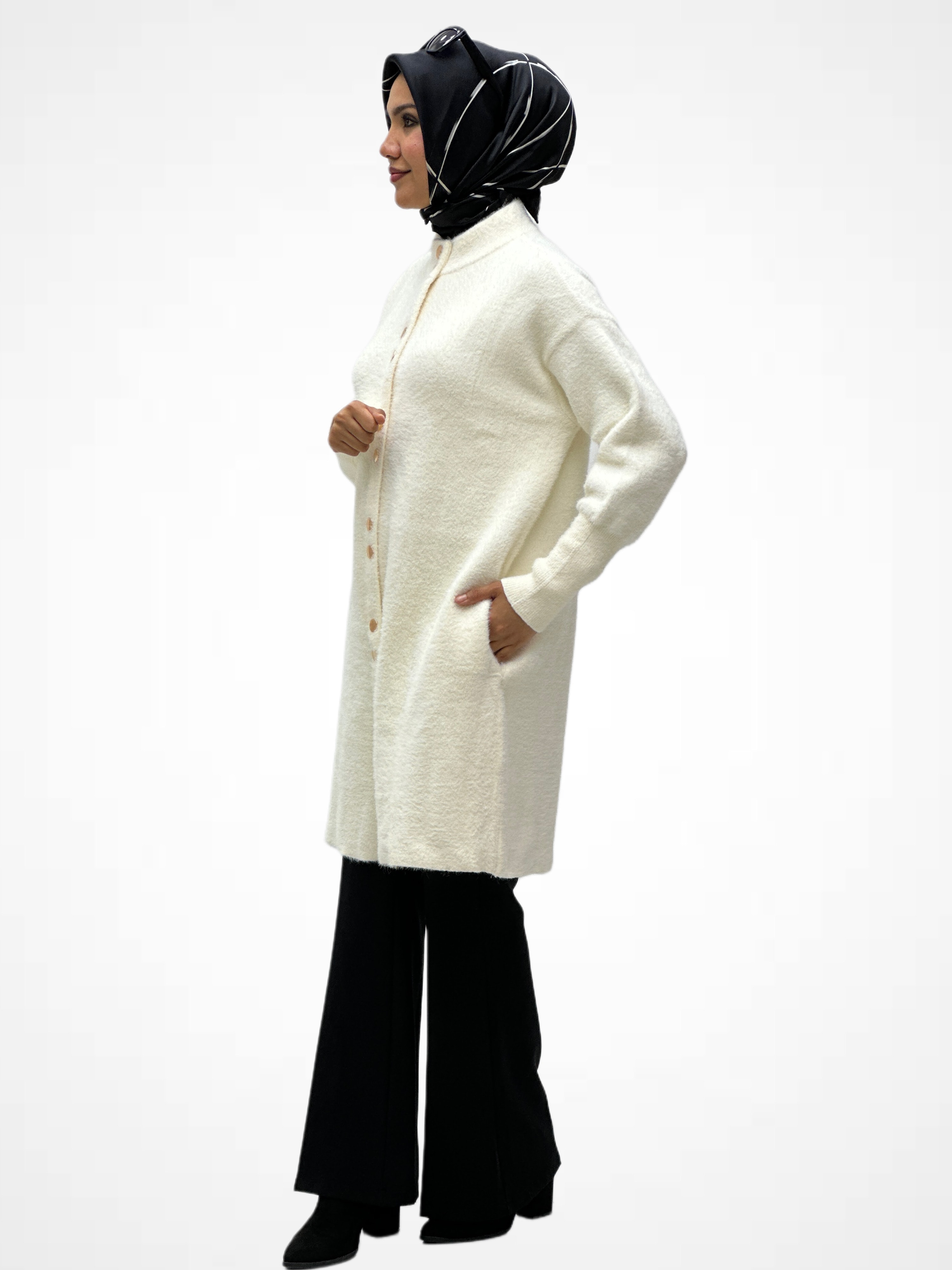 Angora Çıtlı Hırka 140289