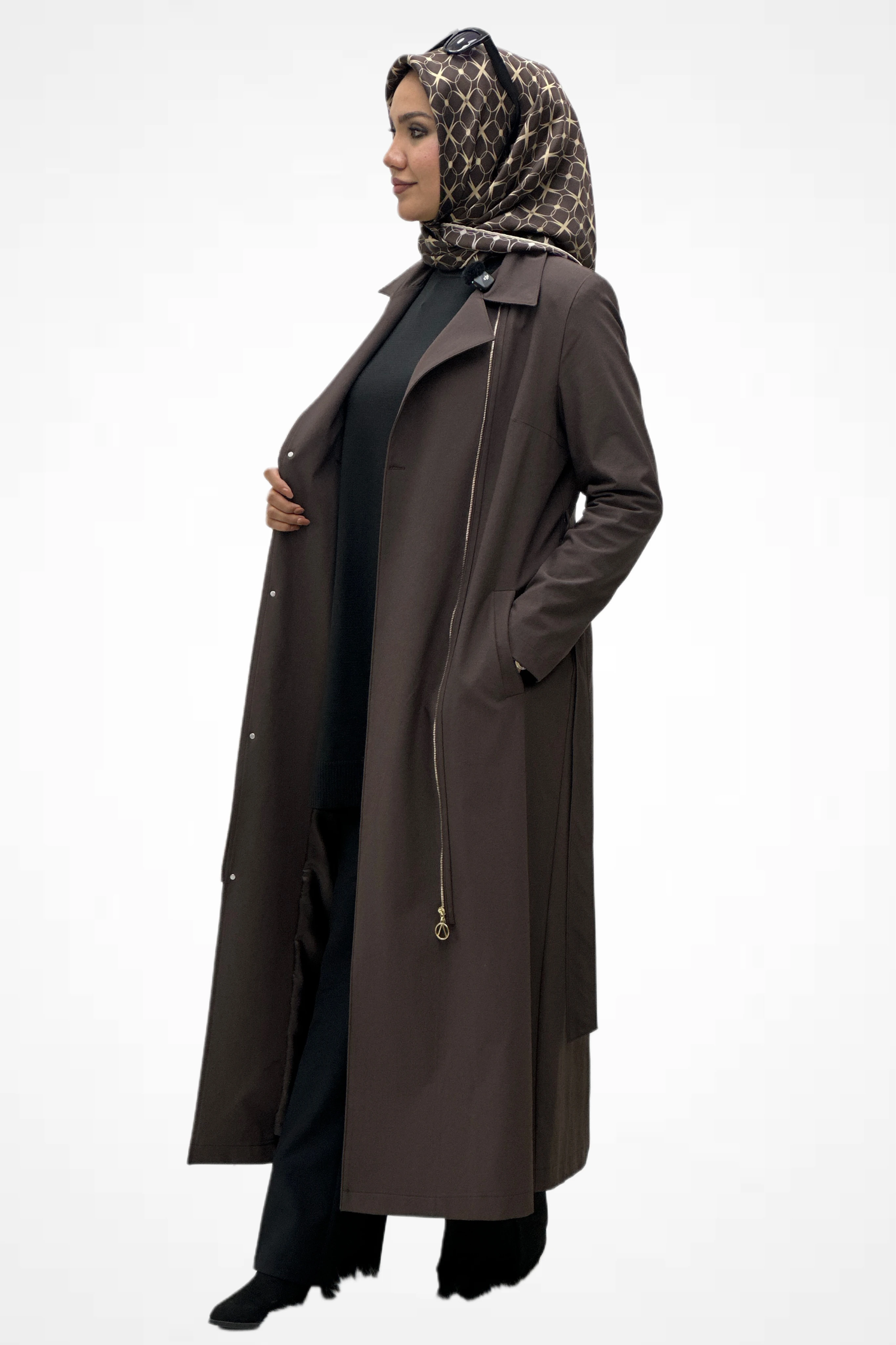 Yan Fermuarlı Trenç TA385