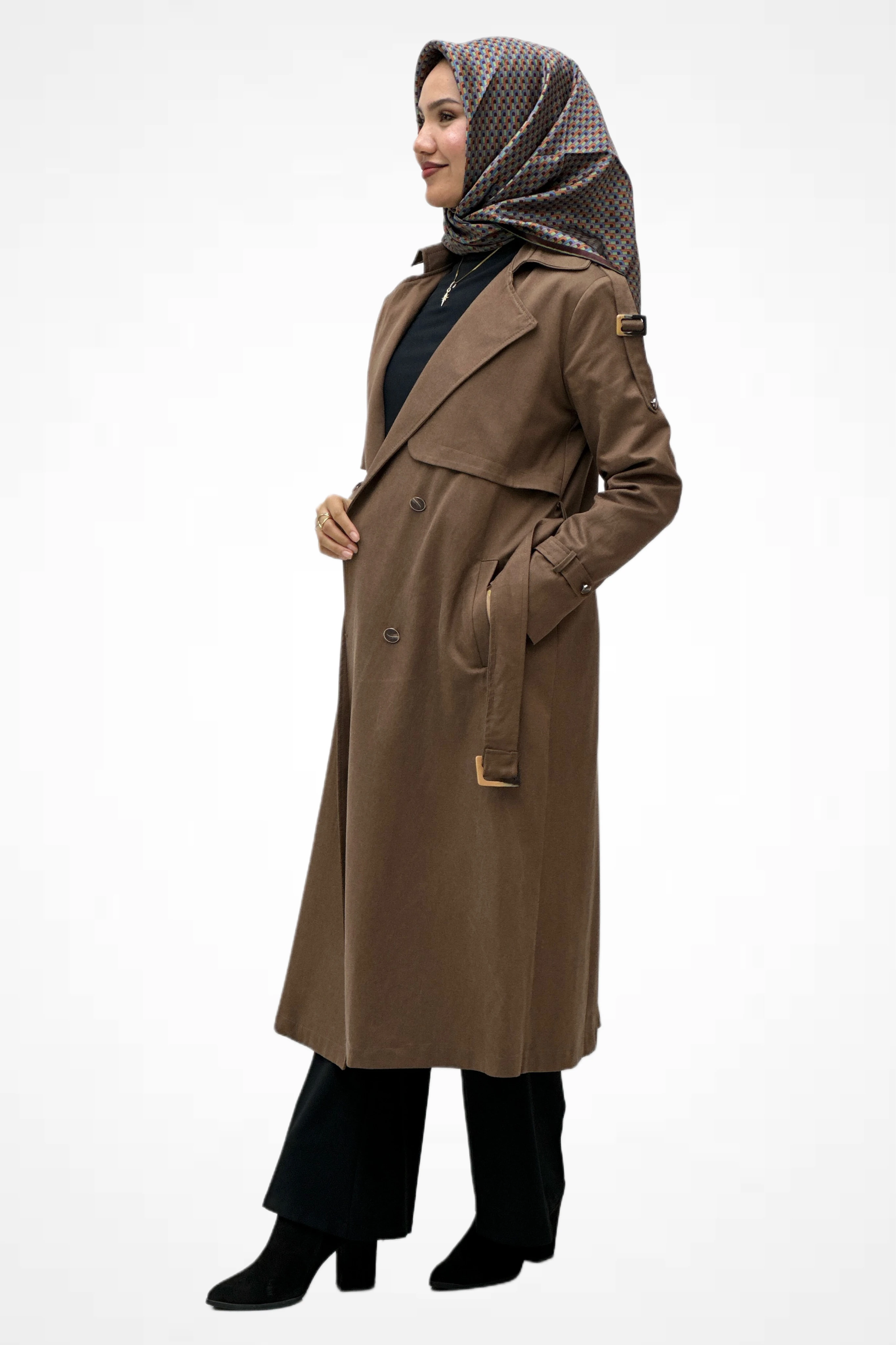 Omuz Apolet Detaylı Trenç 2260