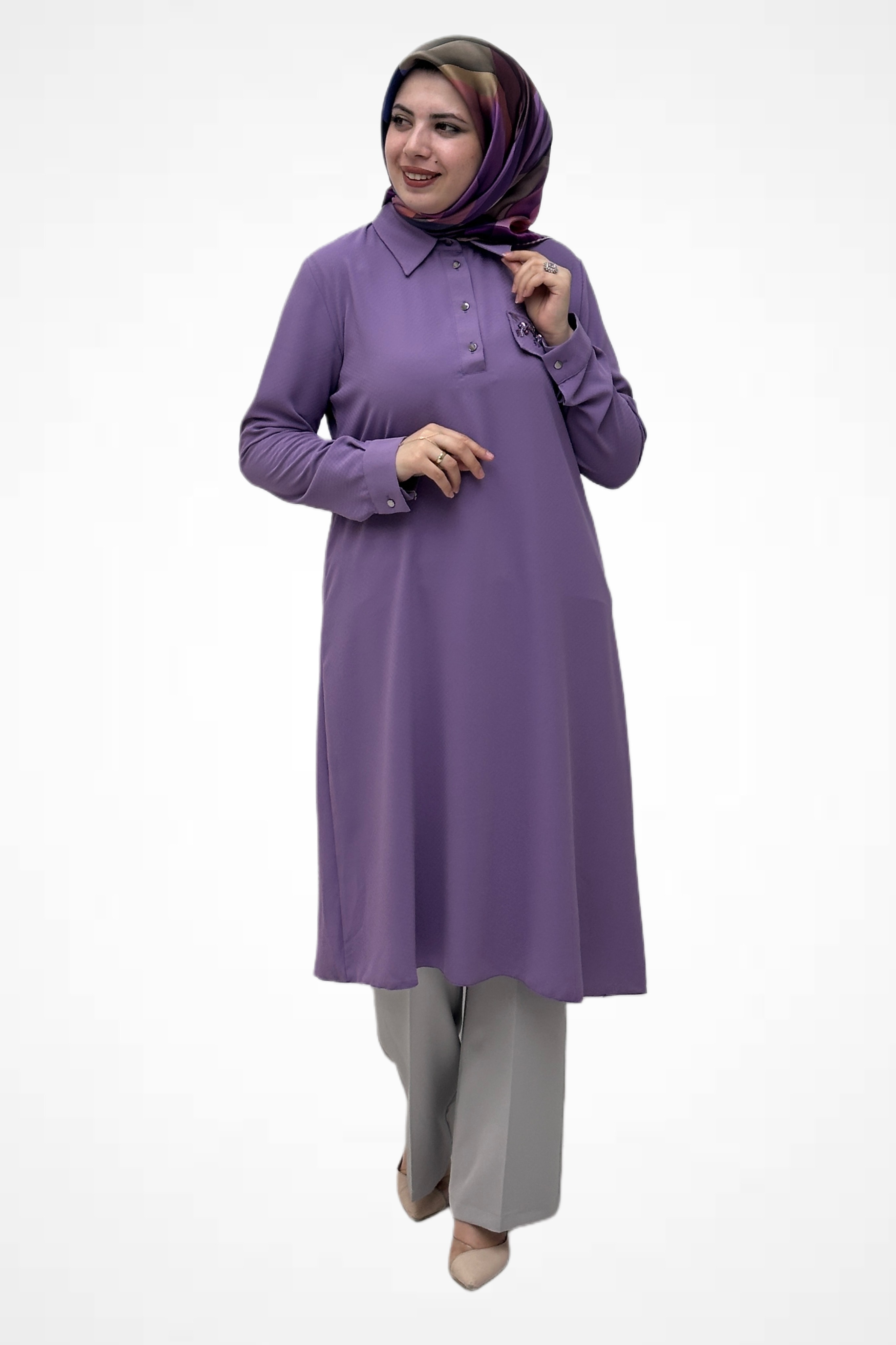 İşlemeli Tunik 2101