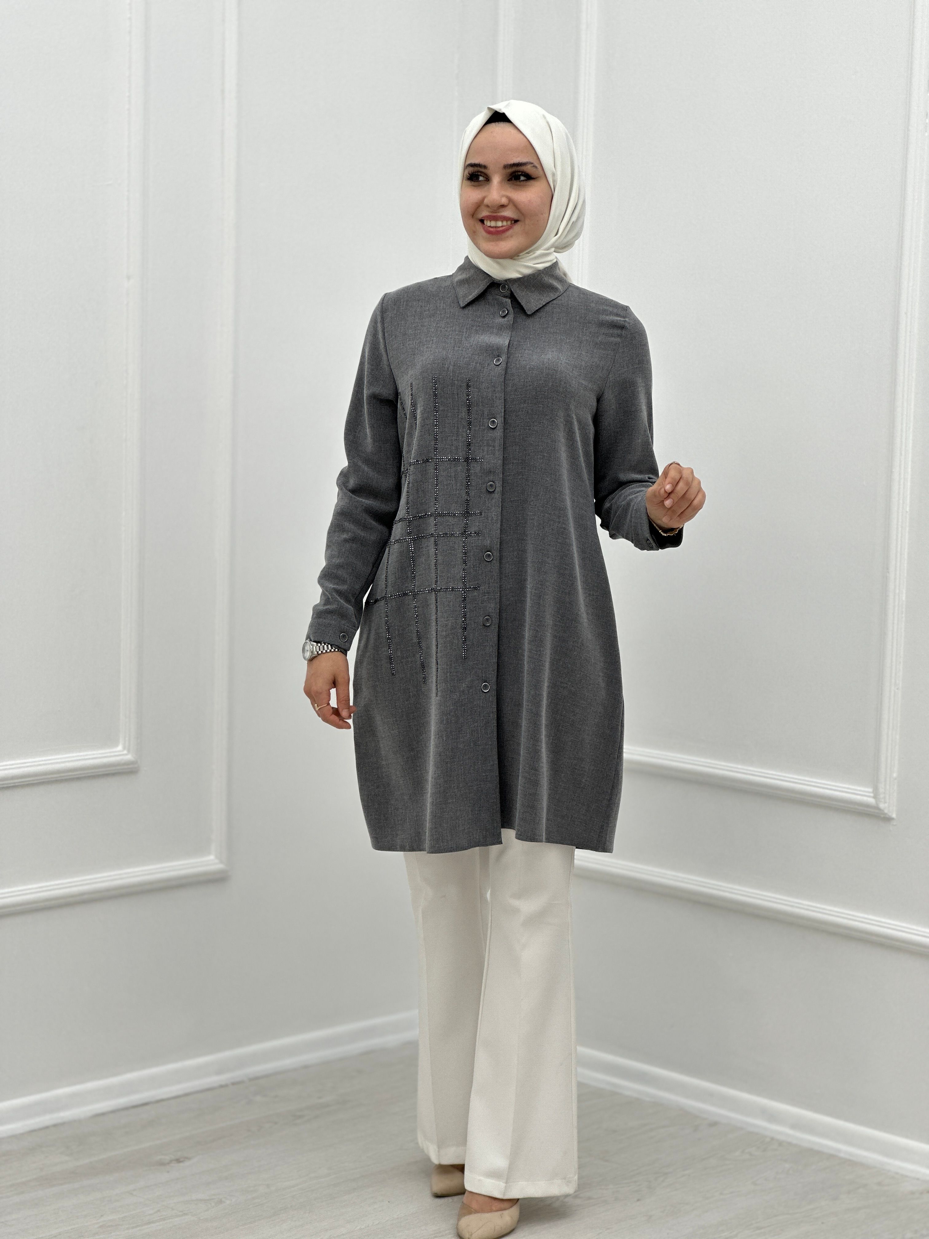 Sade Taşlı Tunik 4836